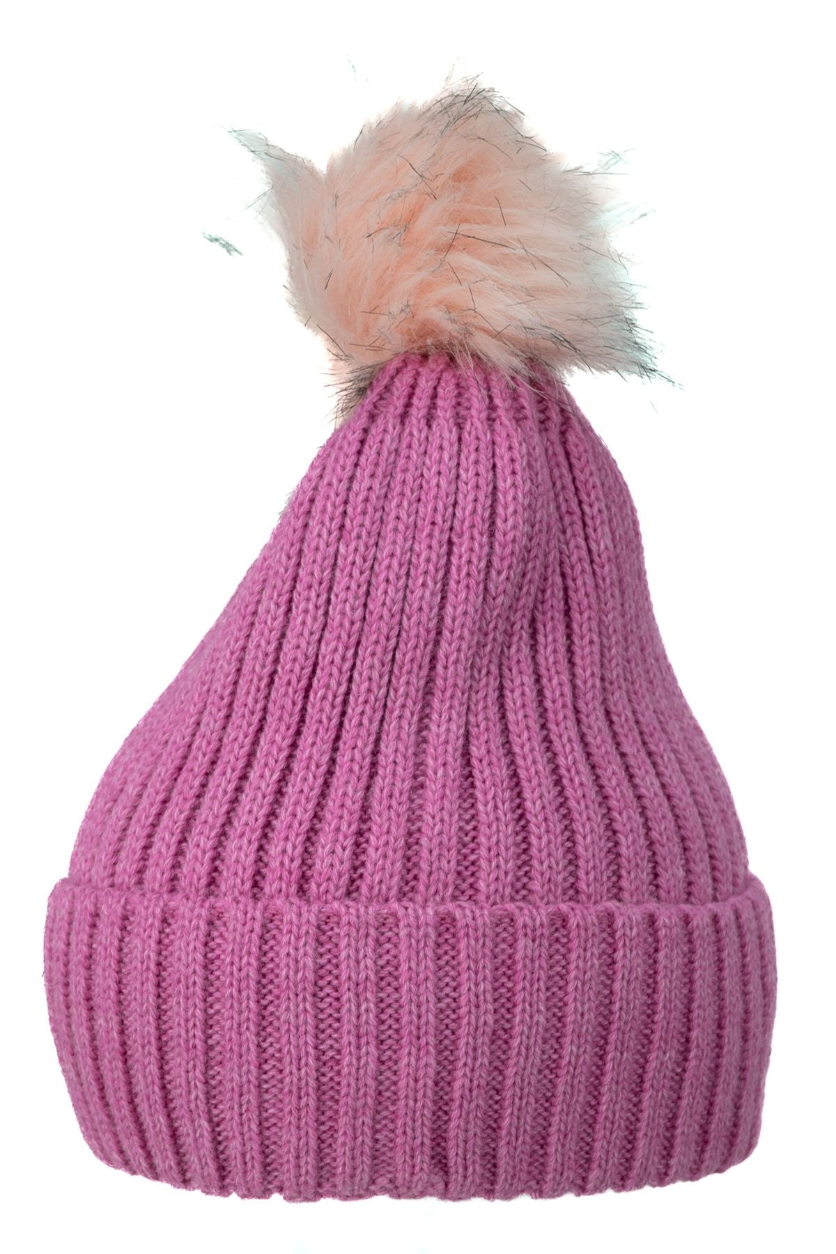 Kadın Kışlık Kalın Ponponlu Bere Pamuklu Katlamalı Sıcak Tutar Esnek Rüzgar Geçirmez Rahat