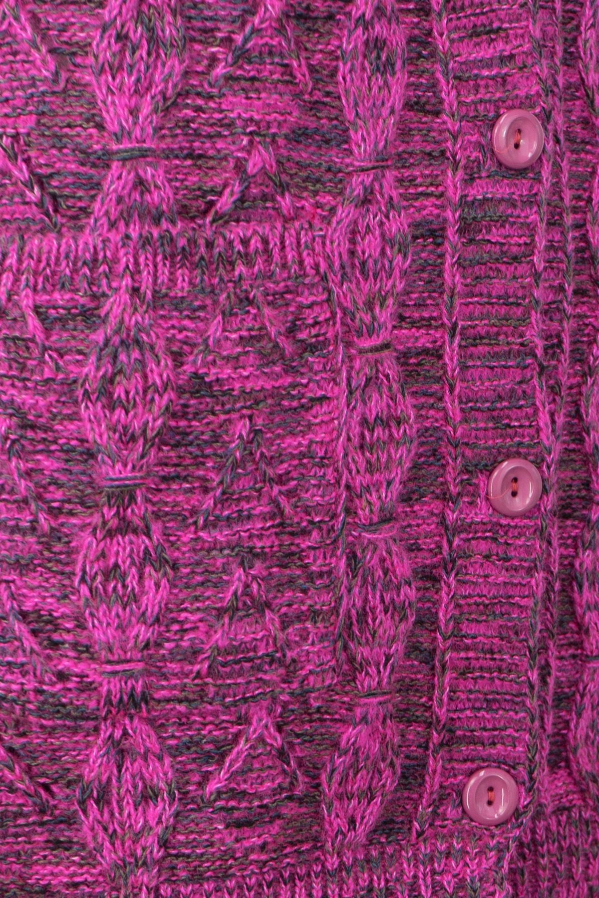 Kadın Kışlık Anne Yelek Pamuklu Triko Yasemin Örgü Model Önden Düğmeli Çift Cepli Rahat