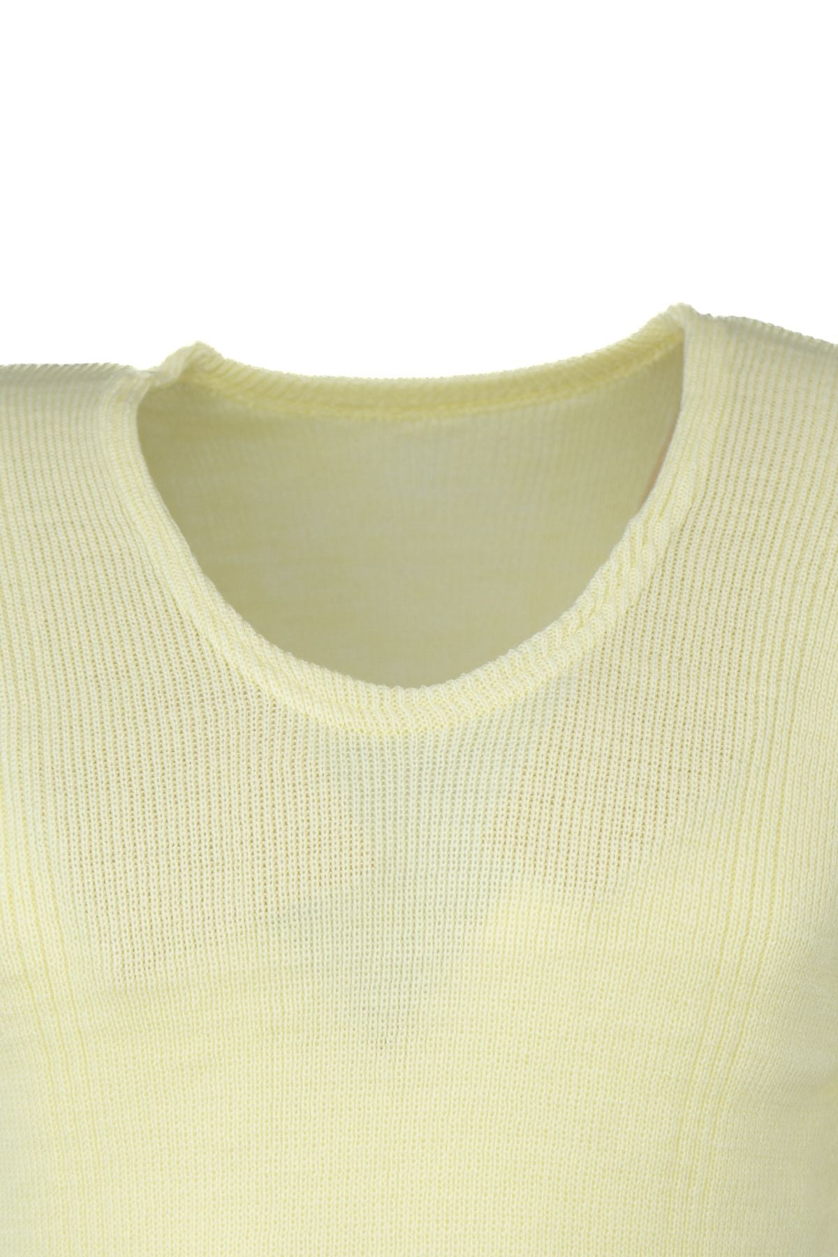 Erkek Kışlık %100 Yün Termal Fanila Kısa Kollu Kalın Klasik Yün Örme Düz Renk Sıcak Tutar