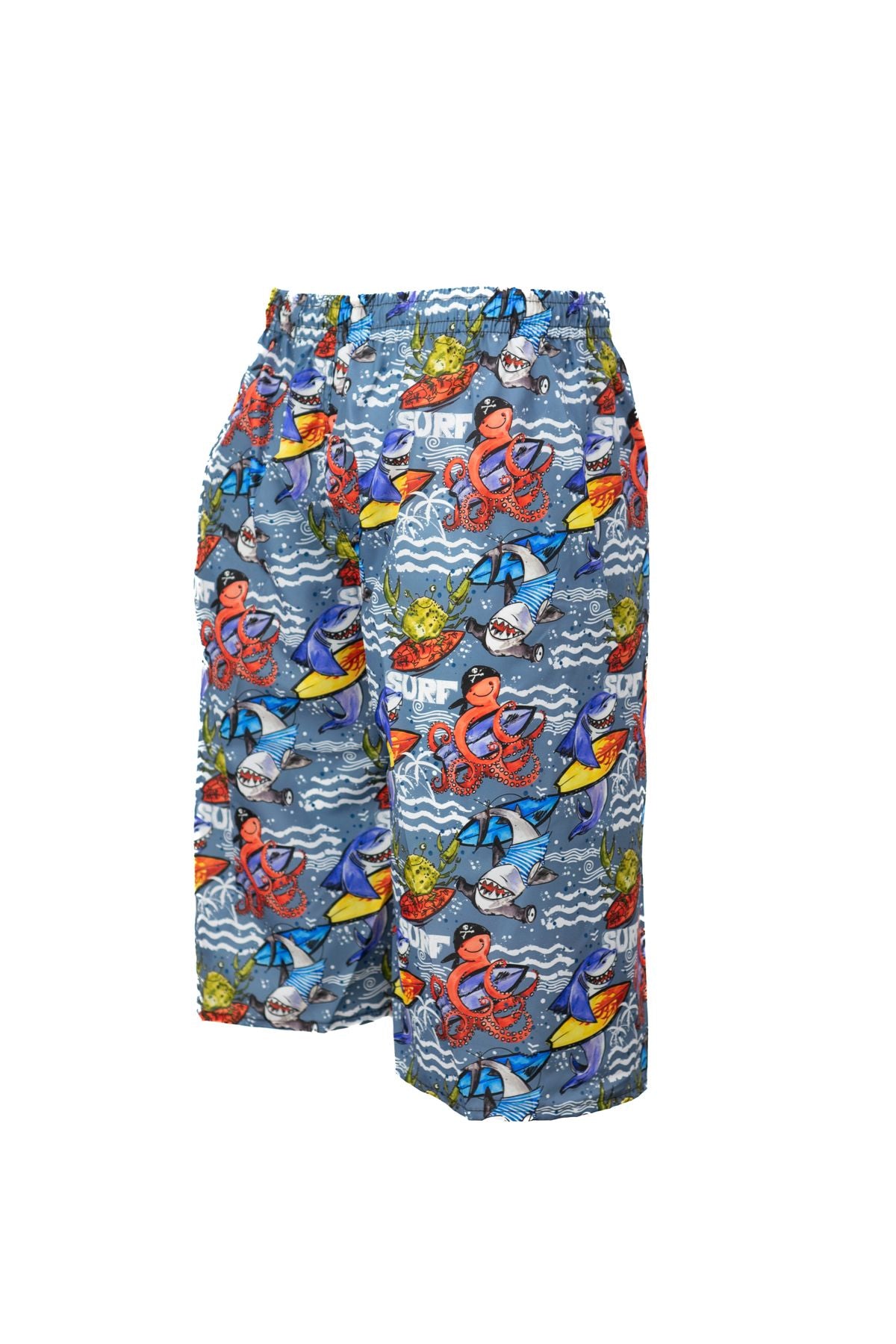 Erkek Deniz Havuz Şortu Kapri Astarlı Beli Lastikli Bağcıklı Cepli SuTutmayan Hafif Kumaş