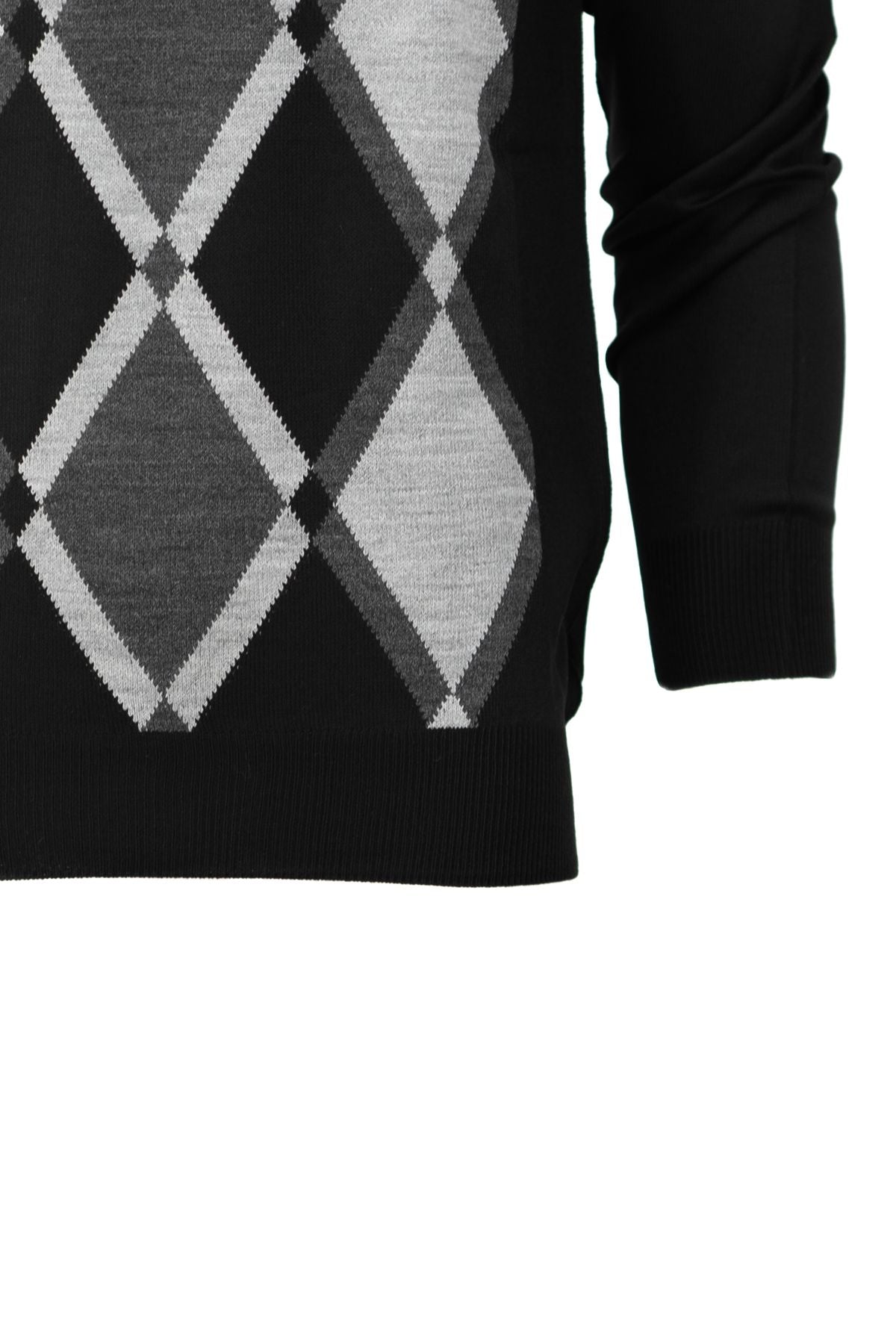 Erkek Kışlık Doğal Yünlü Örme Yarım Balıkçı Yaka Kazak Baklava Desenli Klasik Model