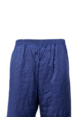 Erkek Saten Kumaş Pijama Pantolon Düz Renk Beli Lastikli Cepsiz Geniş Paça Rahat Kesim