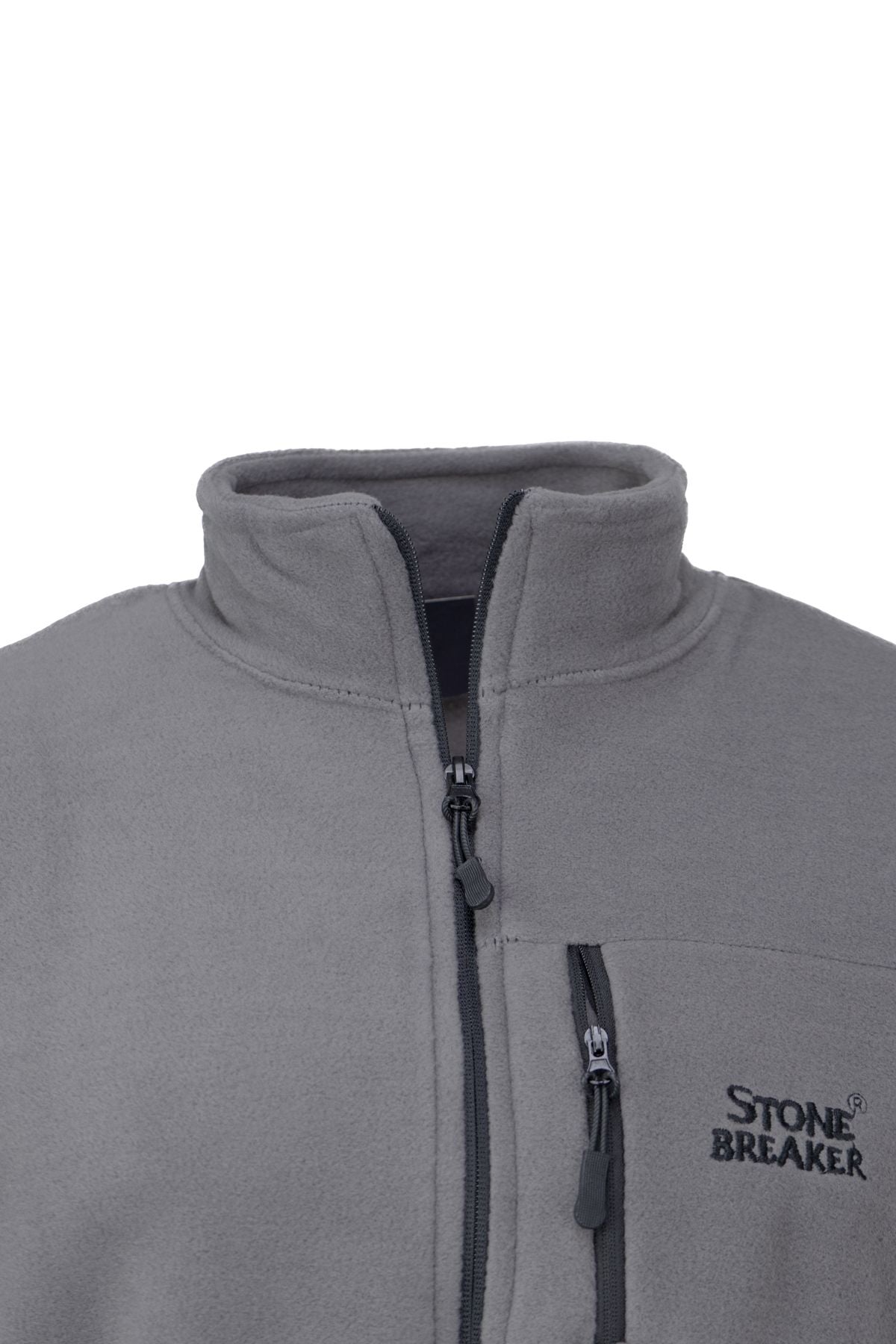 Erkek Kışlık Polar Sweatshirt Hırka Önü Ve Cepleri Fermuarlı Hakim Yaka TamKalıp Antipilling
