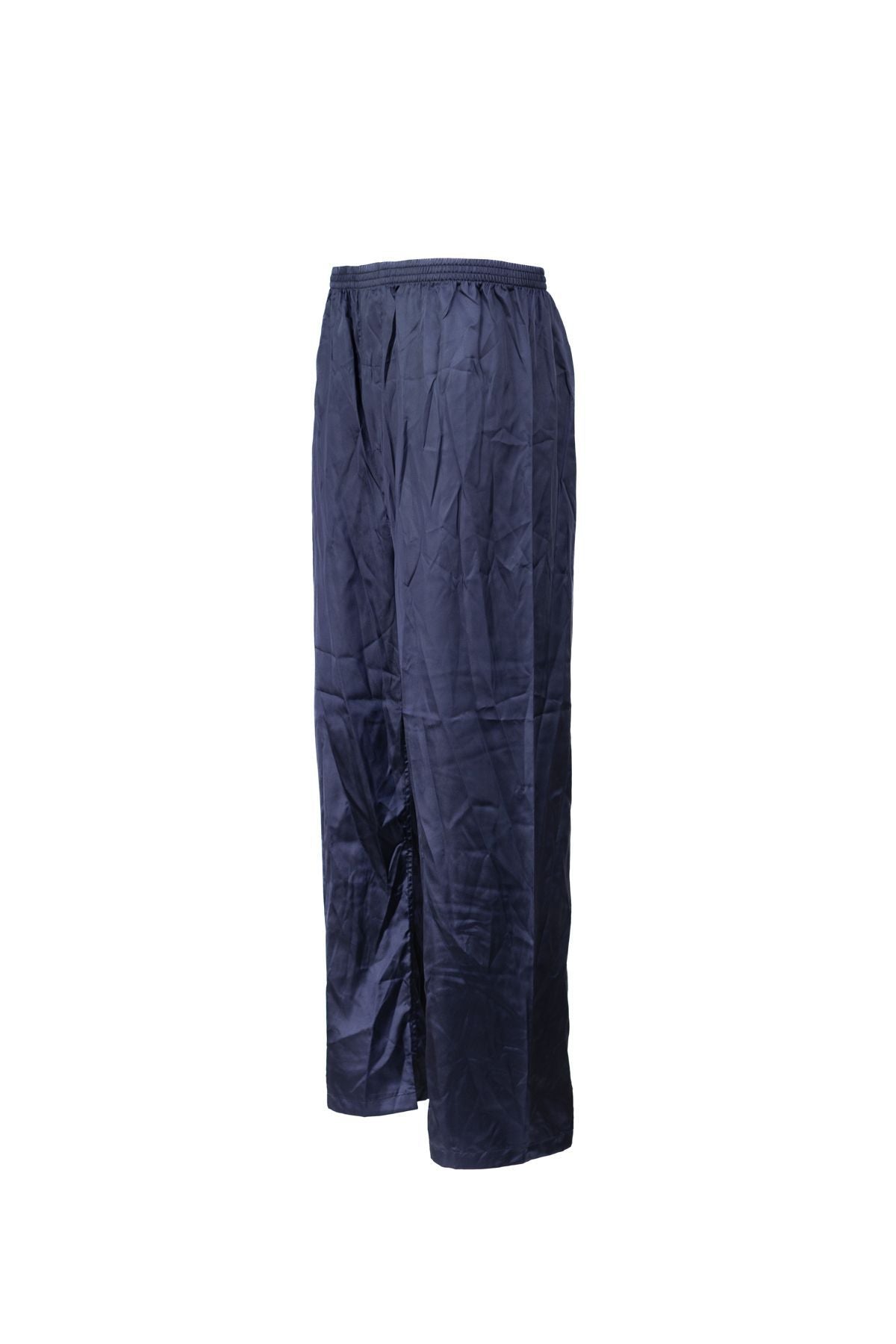 Erkek Saten Kumaş Pijama Pantolon Düz Renk Beli Lastikli Cepsiz Geniş Paça Rahat Kesim