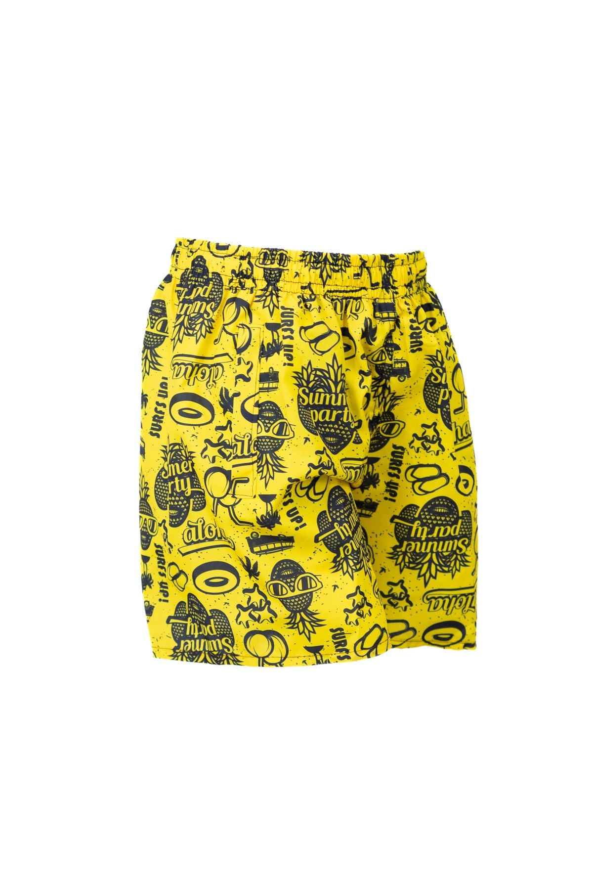 Erkek Çocuk Deniz Şortu 5-12 Yaş içi Fileli Lastikli ve Bağcıklı Su Tutmayan Hafif Kumaş