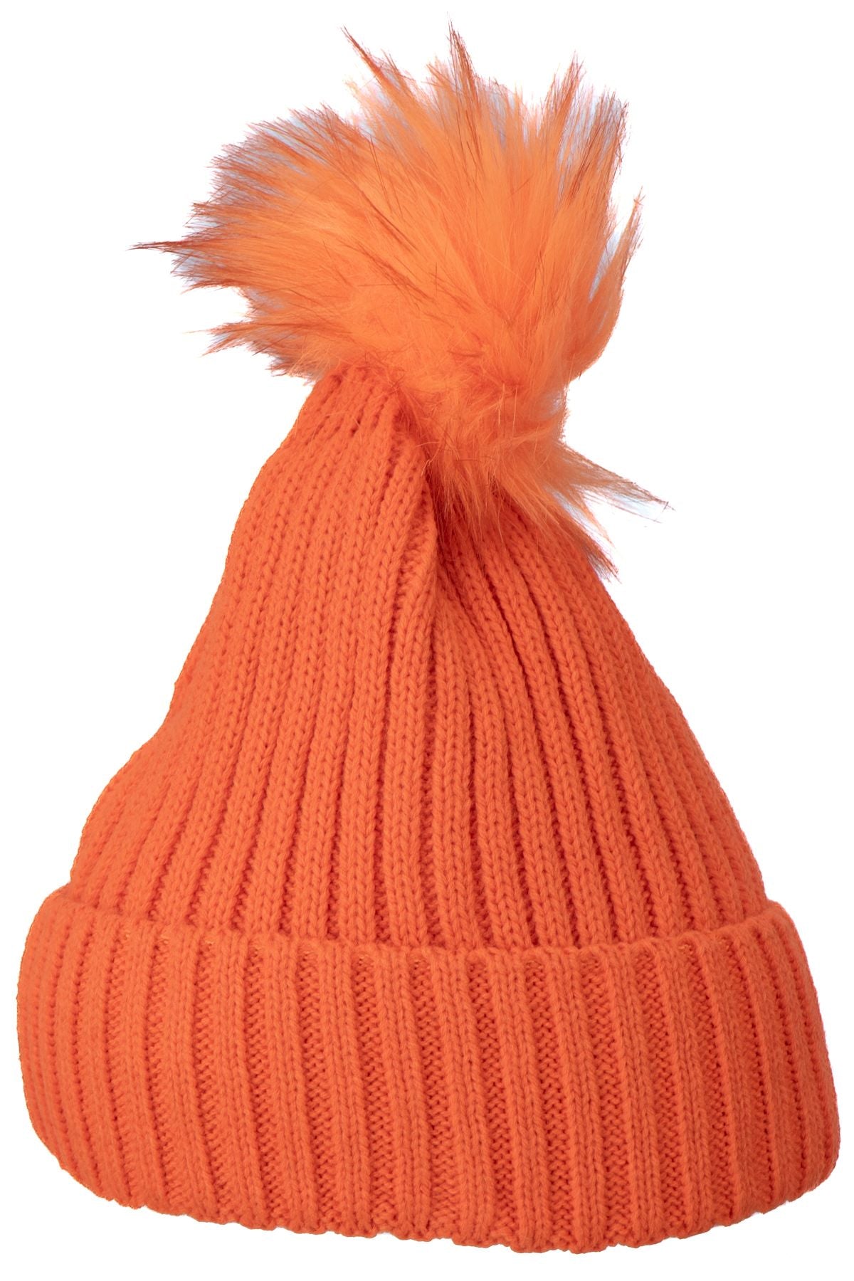 Kadın Kışlık Kalın Ponponlu Bere Pamuklu Katlamalı Sıcak Tutar Esnek Rüzgar Geçirmez Rahat