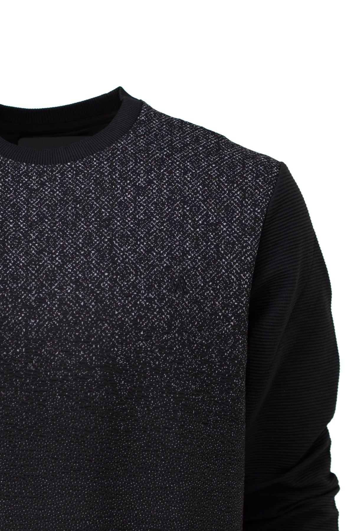 Erkek Mevsimlik Doğal Pamuklu Şık Sweatshirt Bisiklet Yaka Panolu Rahat Kesim Tam Kalıp