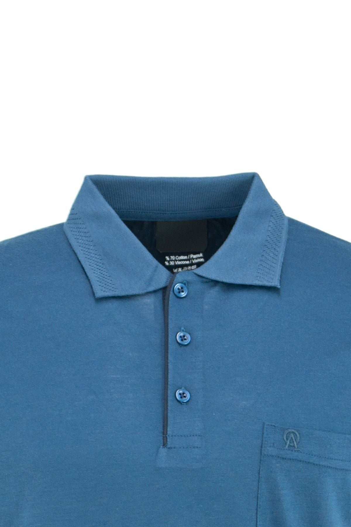 Erkek Polo Yaka Arma Cepli Kısa Kollu Düz Renk Normal Kesim Premium Pamuklu Kumaş T-shirt