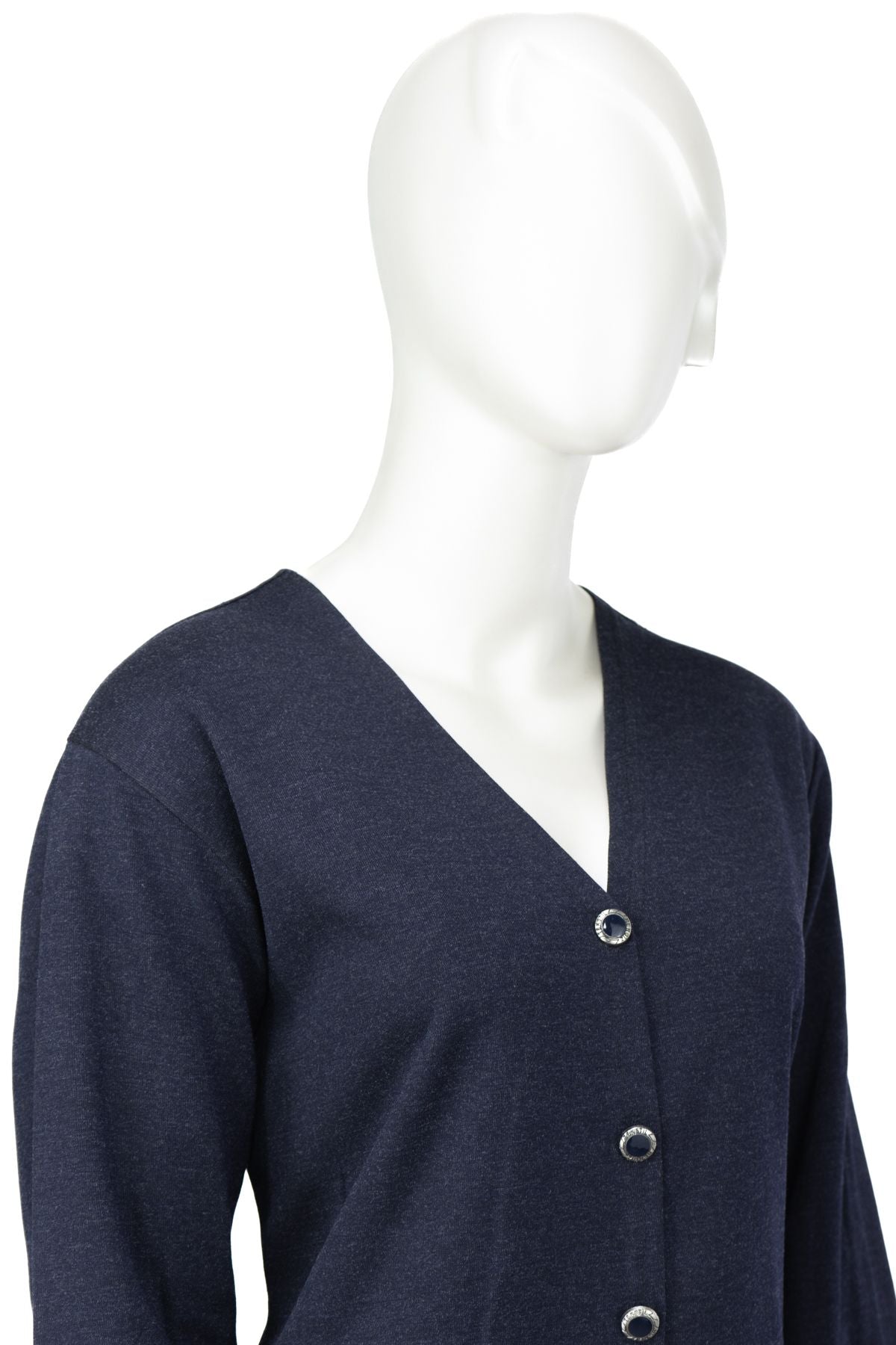 Kadın Kışlık Anne Hırka Ecrin Örme Önü Düğmeli Çift Cepli V Yaka Uzun Kol Klasik Model