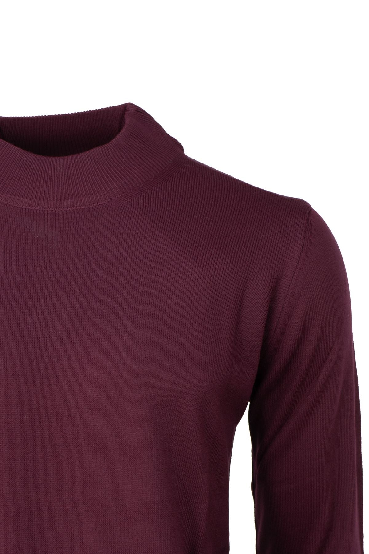 Erkek Kışlık Yarım Balıkçı Yaka Kazak Pamuklu Marina Örme Uzun Kollu Düz Renk Rahat Kesim