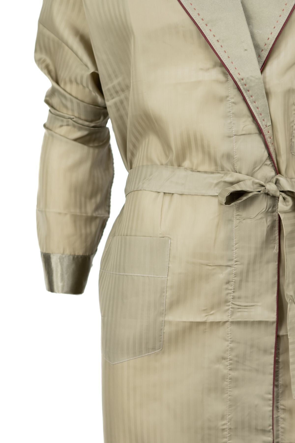 Erkek Klasik Model Röpteşambır Premium ipeksi Saten Kumaş Şık Uygar Desenli Cepli Tam Kalıp