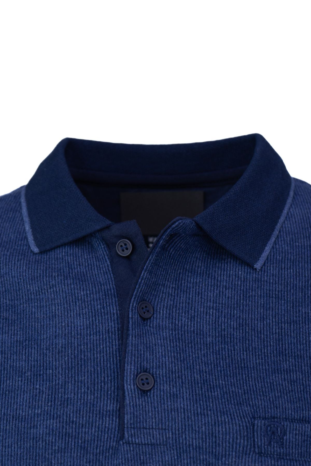 Erkek Kışlık Kazak Pamuklu Örme Düğmeli Polo Yaka Cepli Uzun Kollu Rennes Desenli Rahat