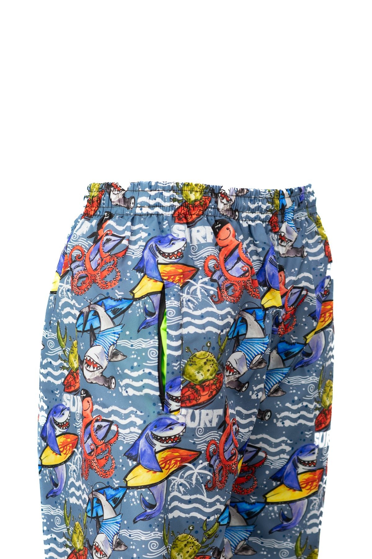 Erkek Deniz Havuz Şortu Kapri Astarlı Beli Lastikli Bağcıklı Cepli SuTutmayan Hafif Kumaş