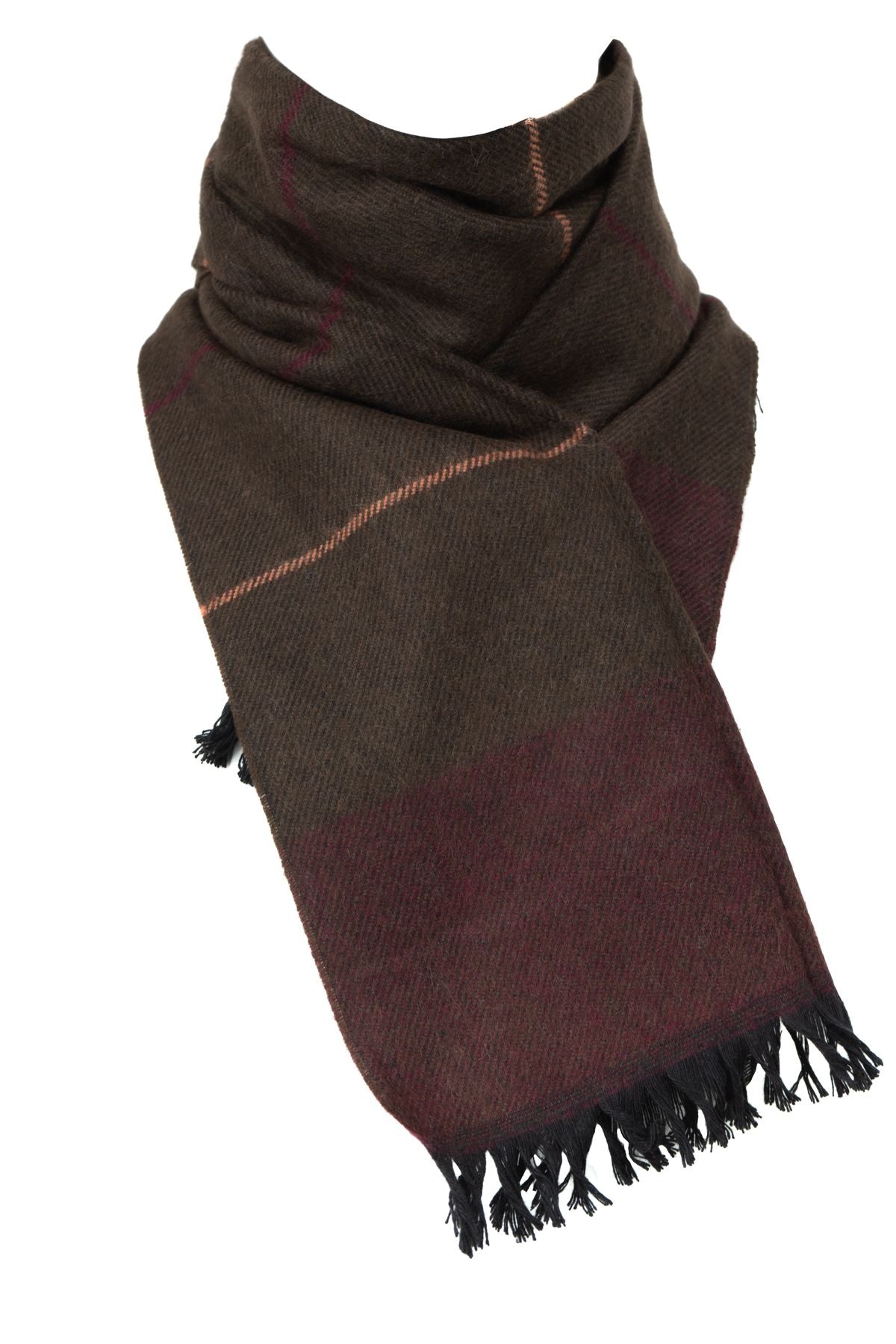 Erkek Kışlık Atkı Kalın Pamuklu Triko Örme Ekose Desenli Sıcak Tutar Rüzgar Geçirmez Rahat