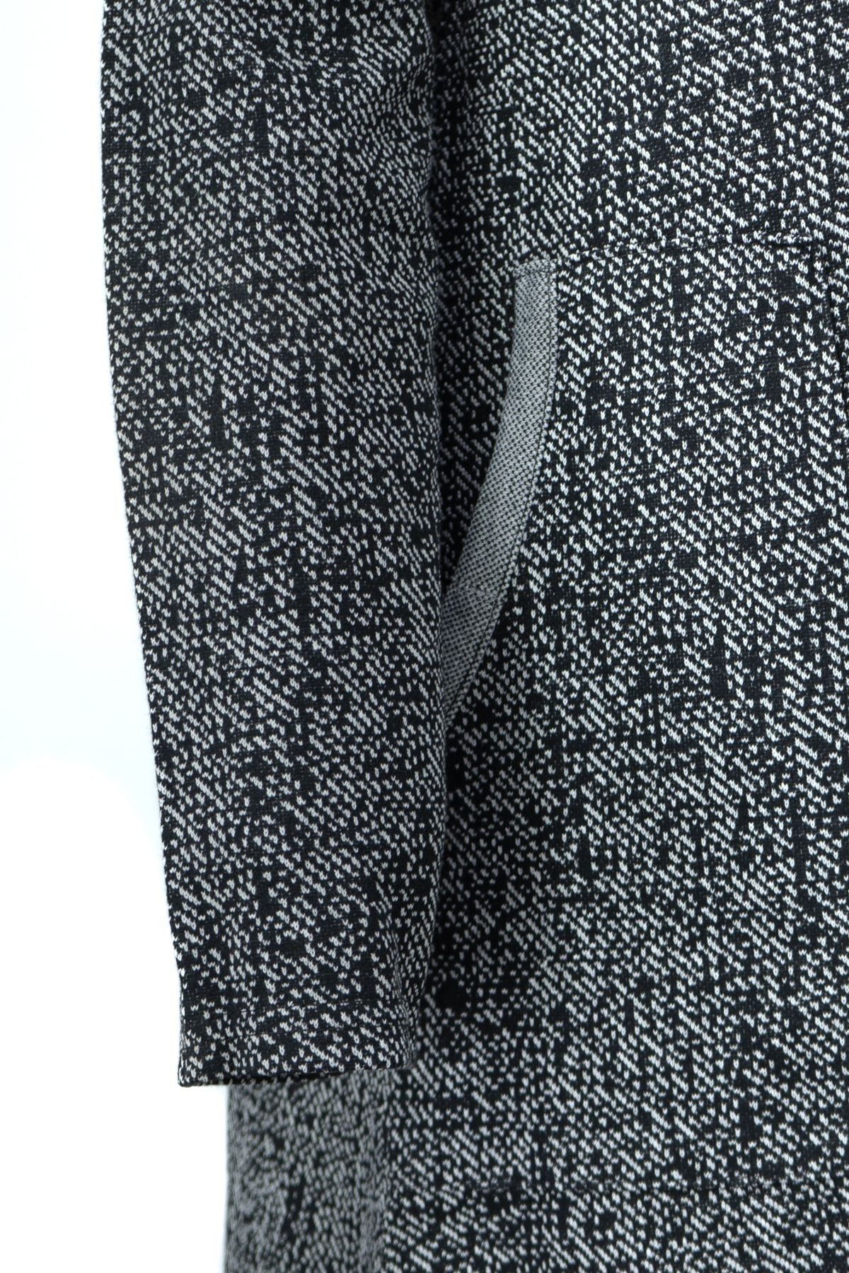 Kadın Kışlık Anne Uzun Hırka Pamuklu Fermuarlı V Yaka Çift Cepli Likralı Yasemen Modelli