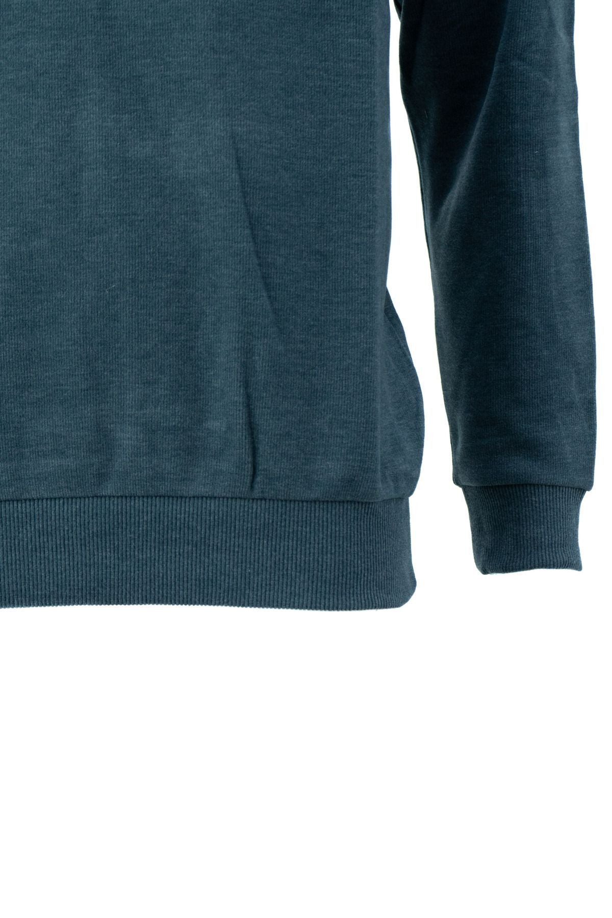 Erkek Kışlık Düğmeli PoloYaka Düz Renk Armalı Fileto Cepli RahatLikralı Pamuklu Dokuma Kazak