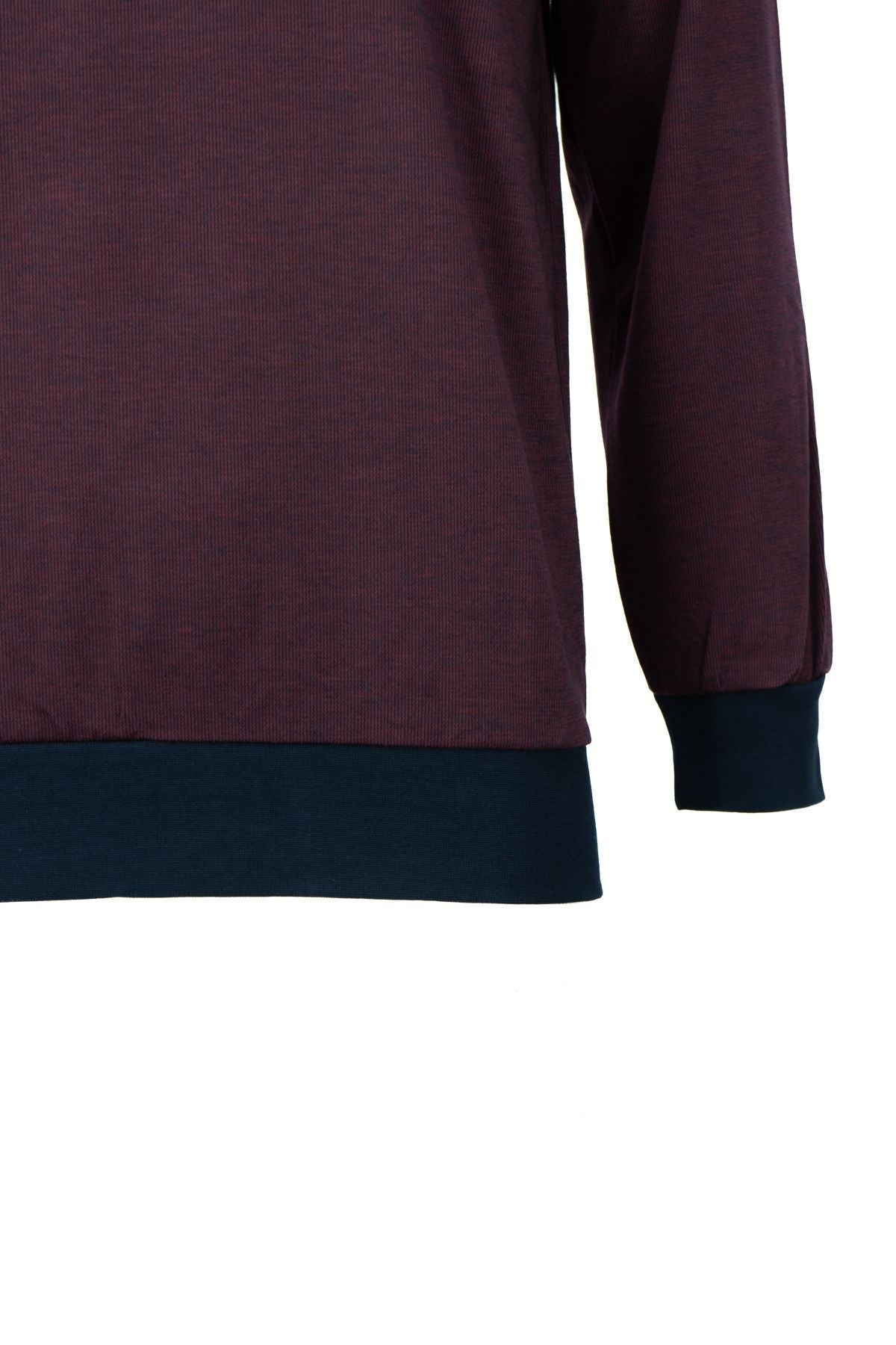 Erkek Kışlık Kazak Pamuklu Dokuma Düğmeli Polo Yaka Cepli Uzun Kollu Tarih Desenli Rahat