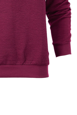 Erkek Mevsimlik Doğal Pamuklu Şık Sweatshirt Bisiklet Yaka Panolu Rahat Kesim Tam Kalıp