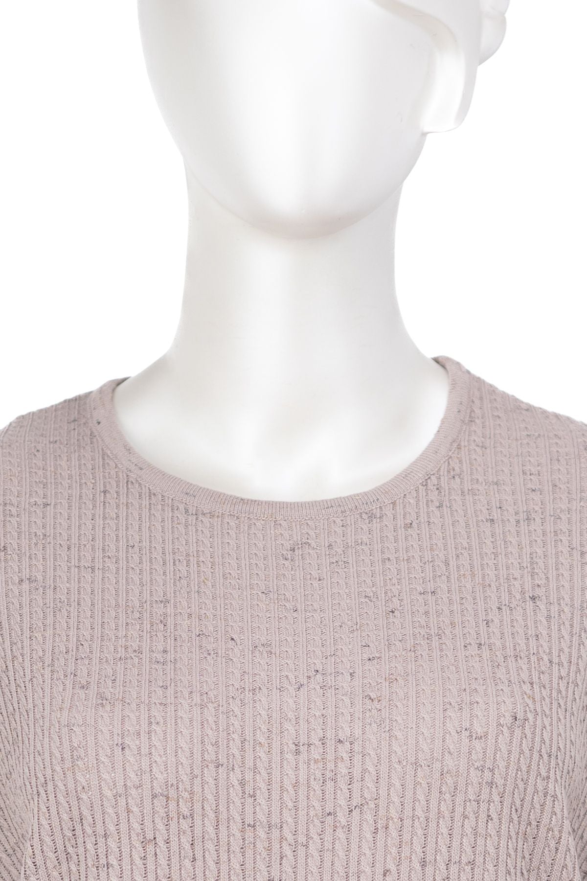 Kadın Kışlık Pamuklu Örme İnce Triko Anne Kazak yuvarlak Yaka Desenli Uzun Kol Tam Kalıp