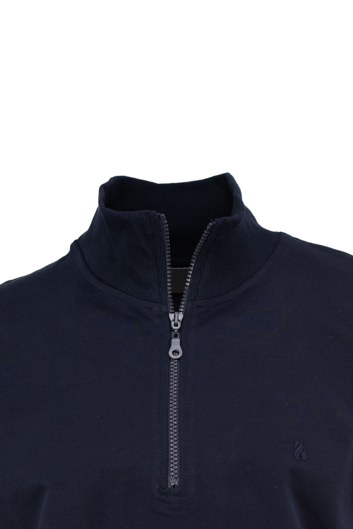 Erkek Mevsimlik Yarım Fermuarlı TamKalıp Likralı Premium Pamuklu Kumaş iki iplik Sweatshirt