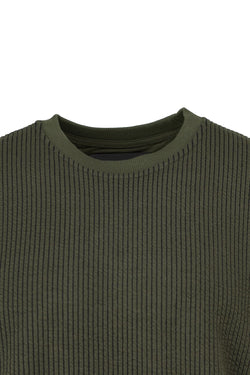Erkek Mevsimlik Doğal Pamuklu Sweatshirt Bisiklet Yaka Çizgili Rahat Kesim Tam Kalıp