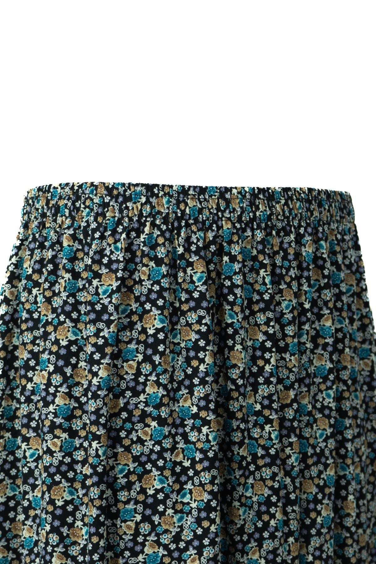 Kadın Anne Etek Dokuma Viskon Kumaş Minik Papatyam Çiçeği Desenli Rahat Kesim Tam Kalıp