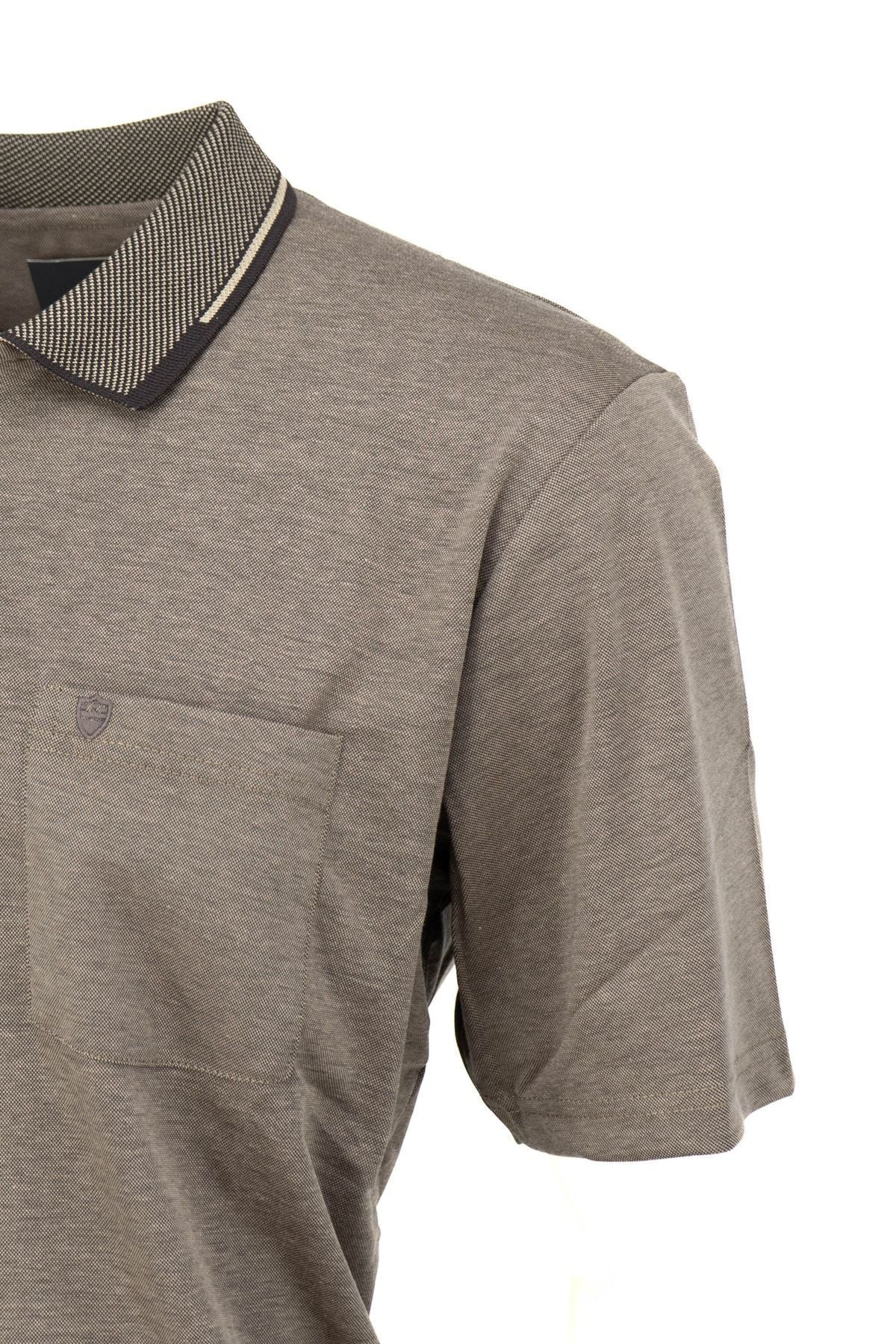 Erkek Polo Yaka Cepli Kısa Kollu Tam Kalıp Premium Pamuklu Merserize Interlok Kumaş T-shirt