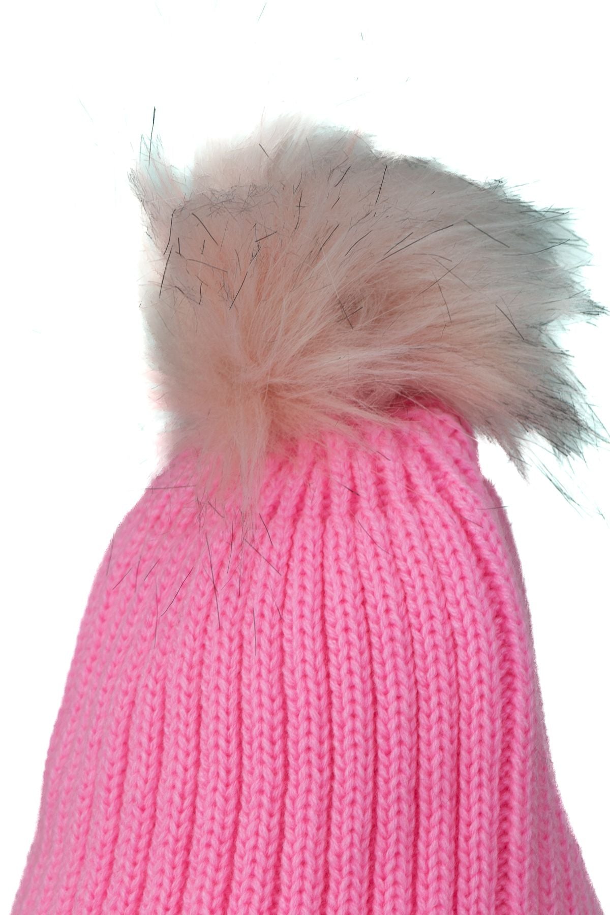 Kadın Kışlık Kalın Ponponlu Bere Pamuklu Katlamalı Sıcak Tutar Esnek Rüzgar Geçirmez Rahat