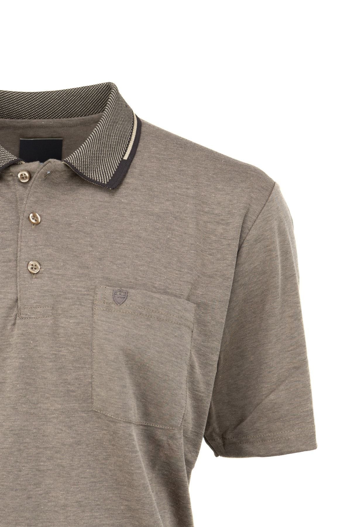 Erkek Polo Yaka Cepli Kısa Kollu Tam Kalıp Premium Pamuklu Merserize Interlok Kumaş T-shirt