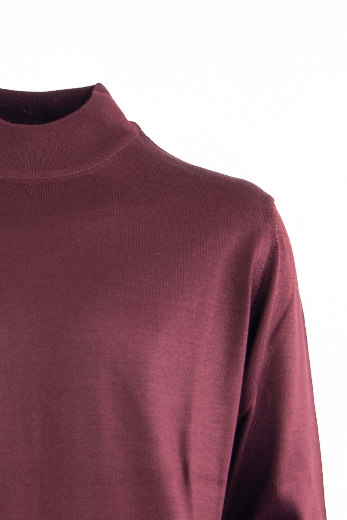 Erkek Mevsimlik Yünlü Örme Klasik Yarım Balıkçı Yaka Kazak Sık Örme Rahat Kesim Tam Kalıp