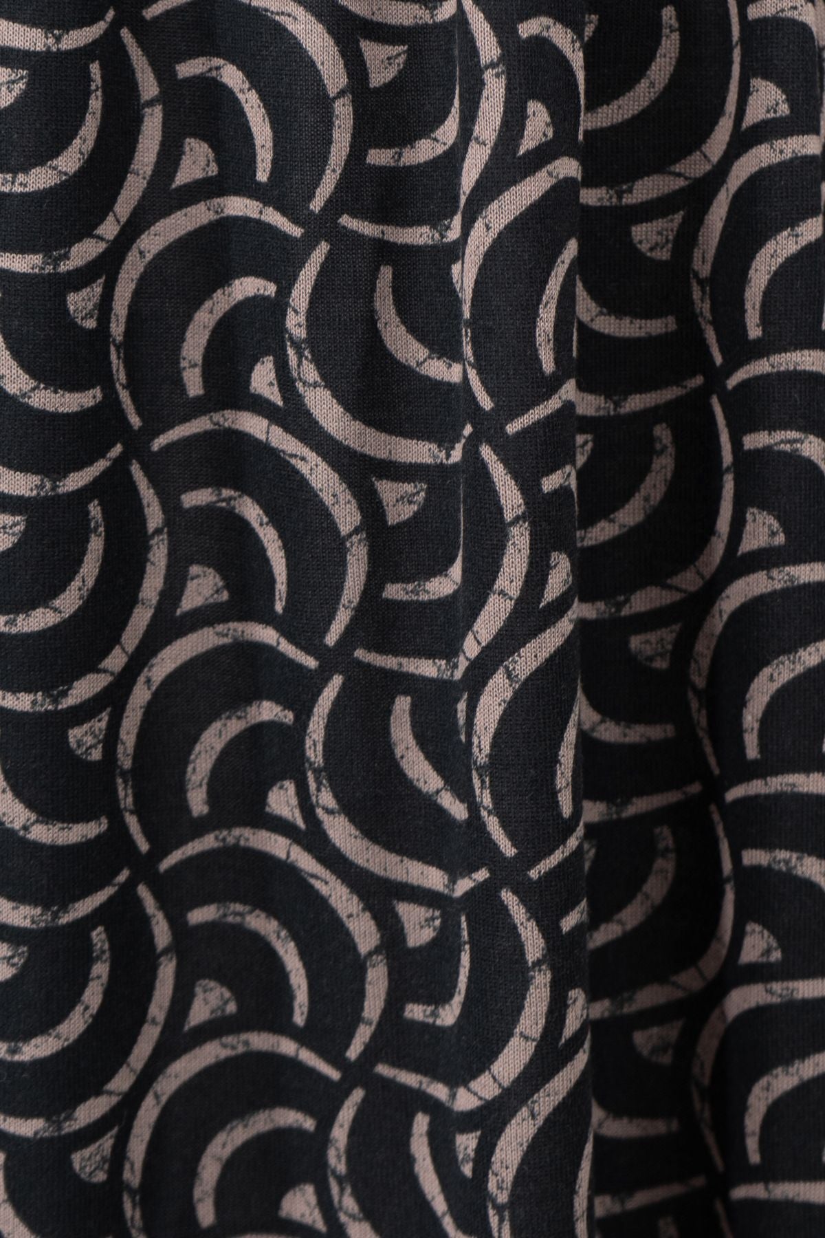 Kadın Kışlık Anne Etek Viskon Kumaş Manzara Desenli Beli Lastikli Rahat Kesim Tam Kalıp