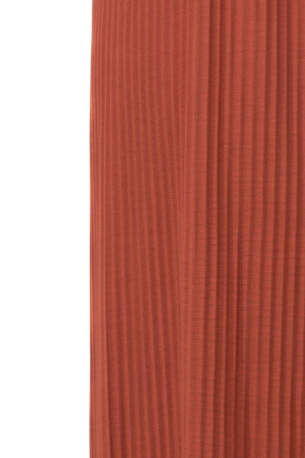 Kadın Likralı Viskon Sandy Kumaş Pantolon Magnolya Beli Lastikli Piliseli Kumaş Detaylı