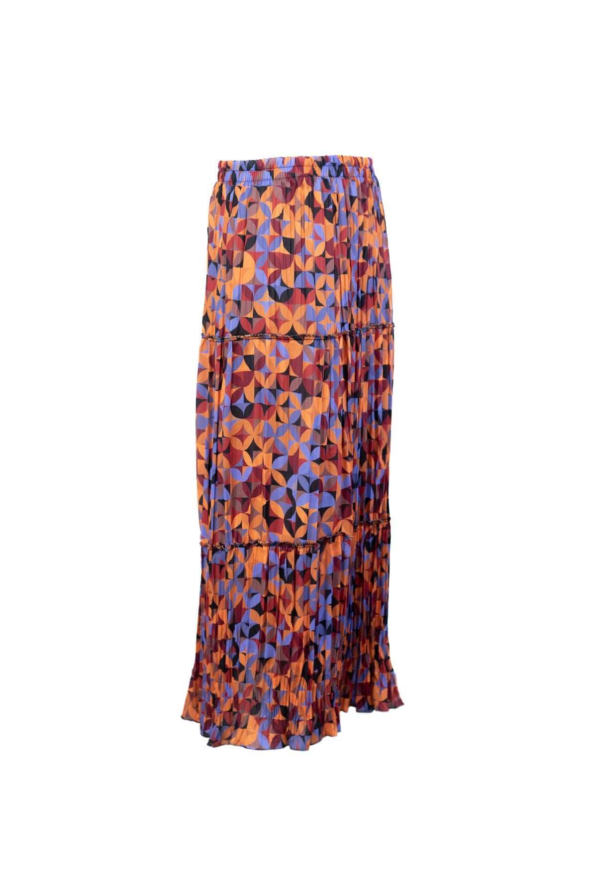 Kadın Premium Astarlı Şifon Anne Şık Minik Çiçek Desenli Beli Lastiklı Rahat Kesim