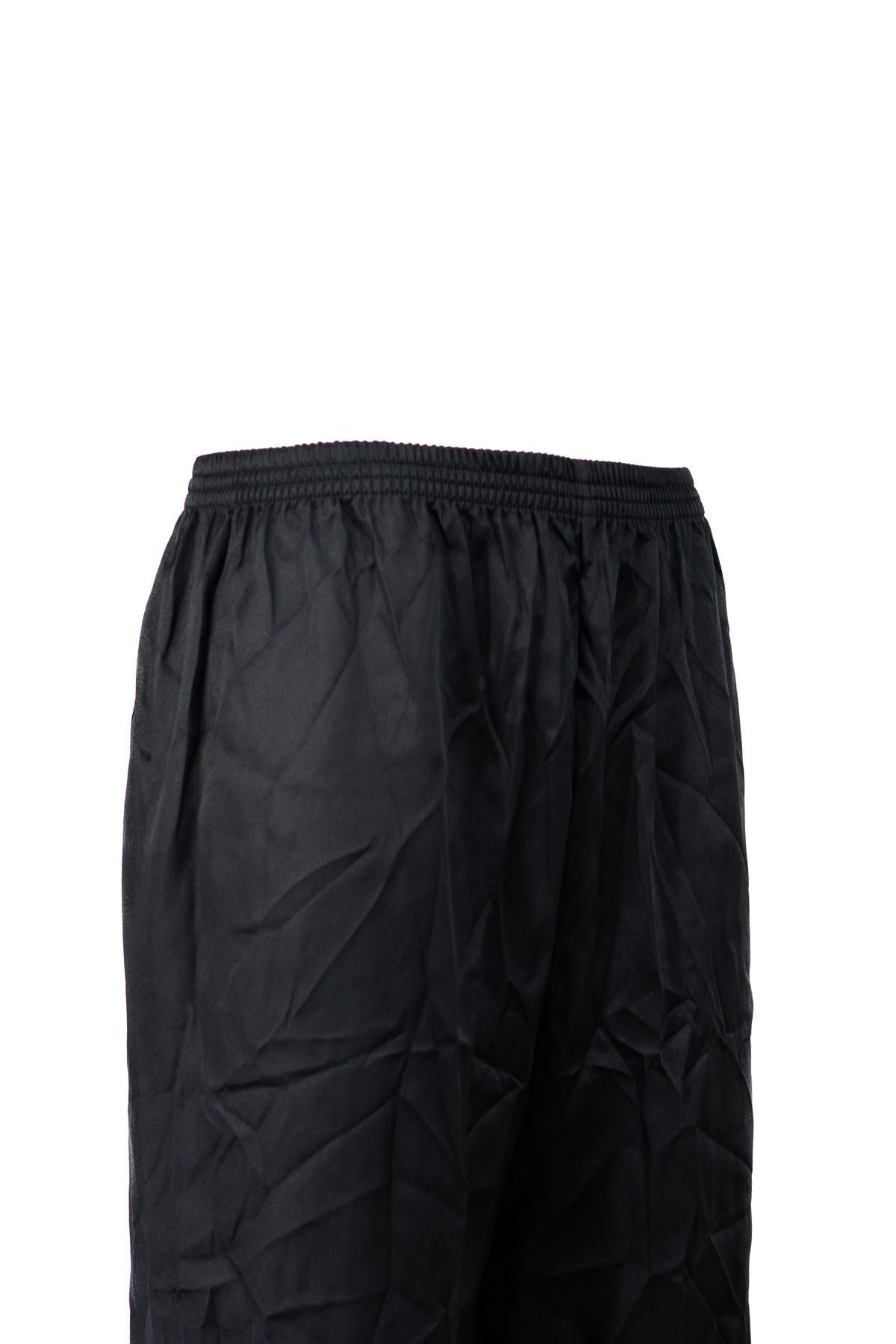 Erkek Saten Kumaş Pijama Pantolon Düz Renk Beli Lastikli Cepsiz Geniş Paça Rahat Kesim