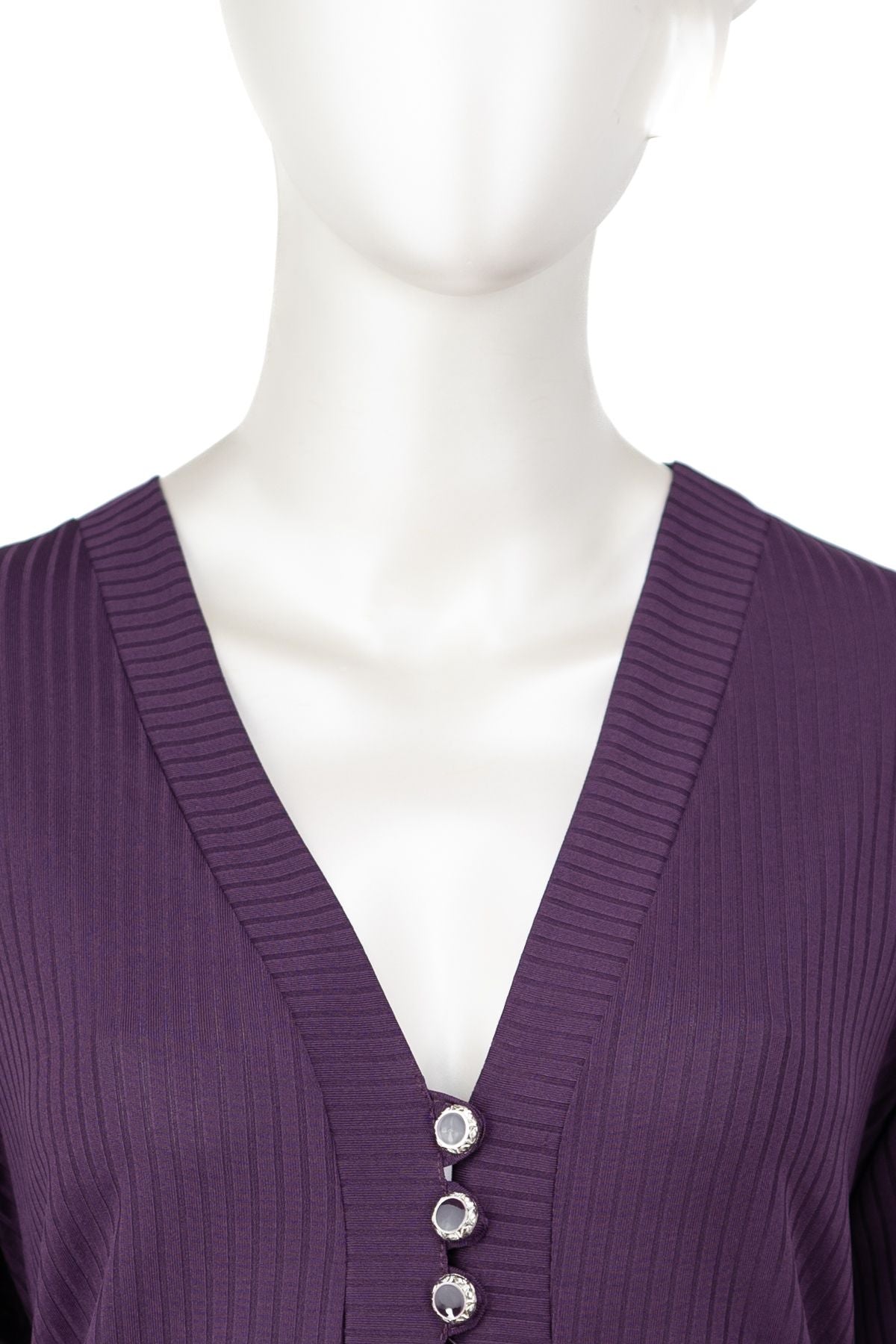 Kadın Elize Sandy Kumaş Anne Hırka V Yaka Önü Modern Üç Düğmeli Rahat Kesim Tam Kalıp