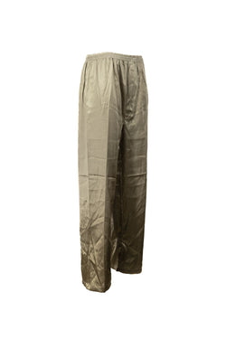 Erkek Saten Kumaş Pijama Pantolon Düz Renk Beli Lastikli Cepsiz Geniş Paça Rahat Kesim