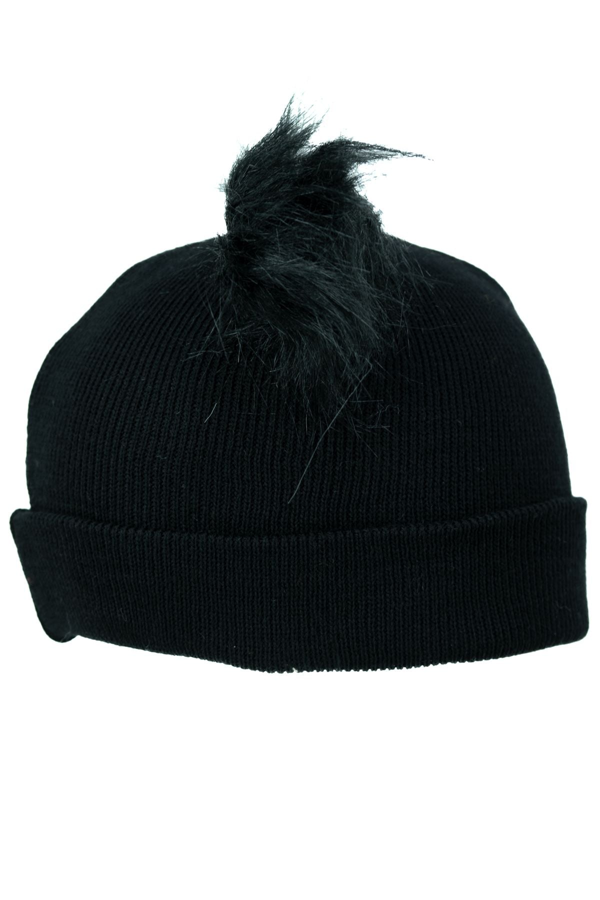 Kız Çocuk Kışlık Kalın Bere Çift Ponpon Model Pamuklu Katlamalı Sıcak Tutar Esnek Rahat