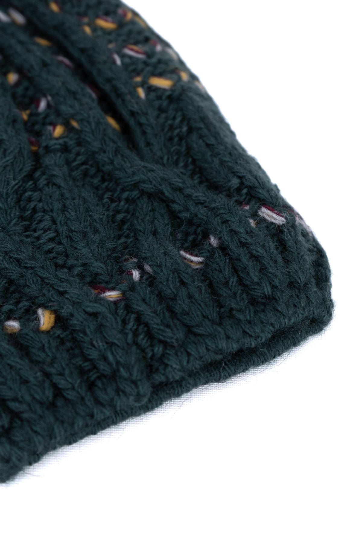 Kadın Kışlık Kalın Ponponlu Bere Pamuklu Örgü Modelli Sıcak Tutar Esnek Rüzgar Geçirmez