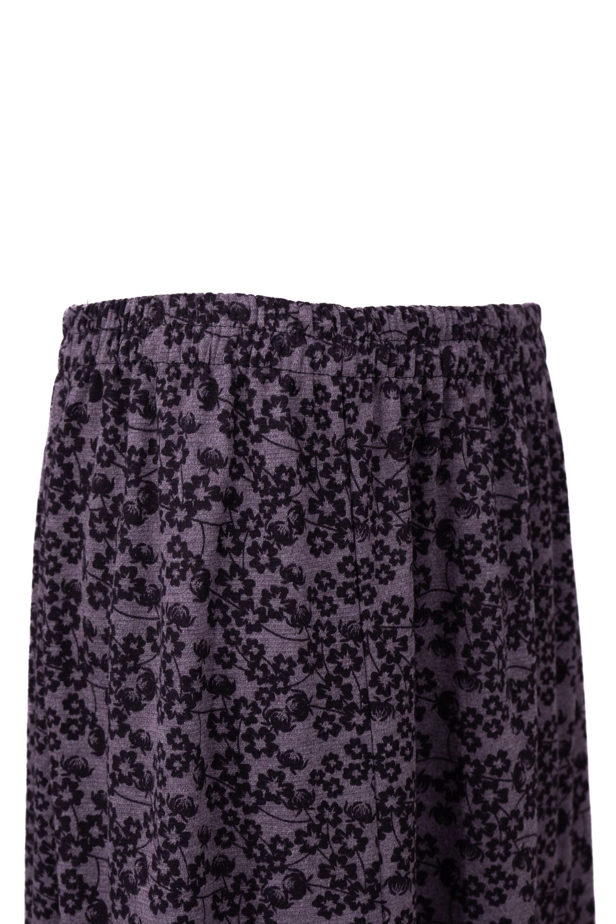 Kadın Kışlık Anne Etek Lizi Kumaş Parçalı Şık Sanat Desenli Beli Lastikli Rahat Kesim