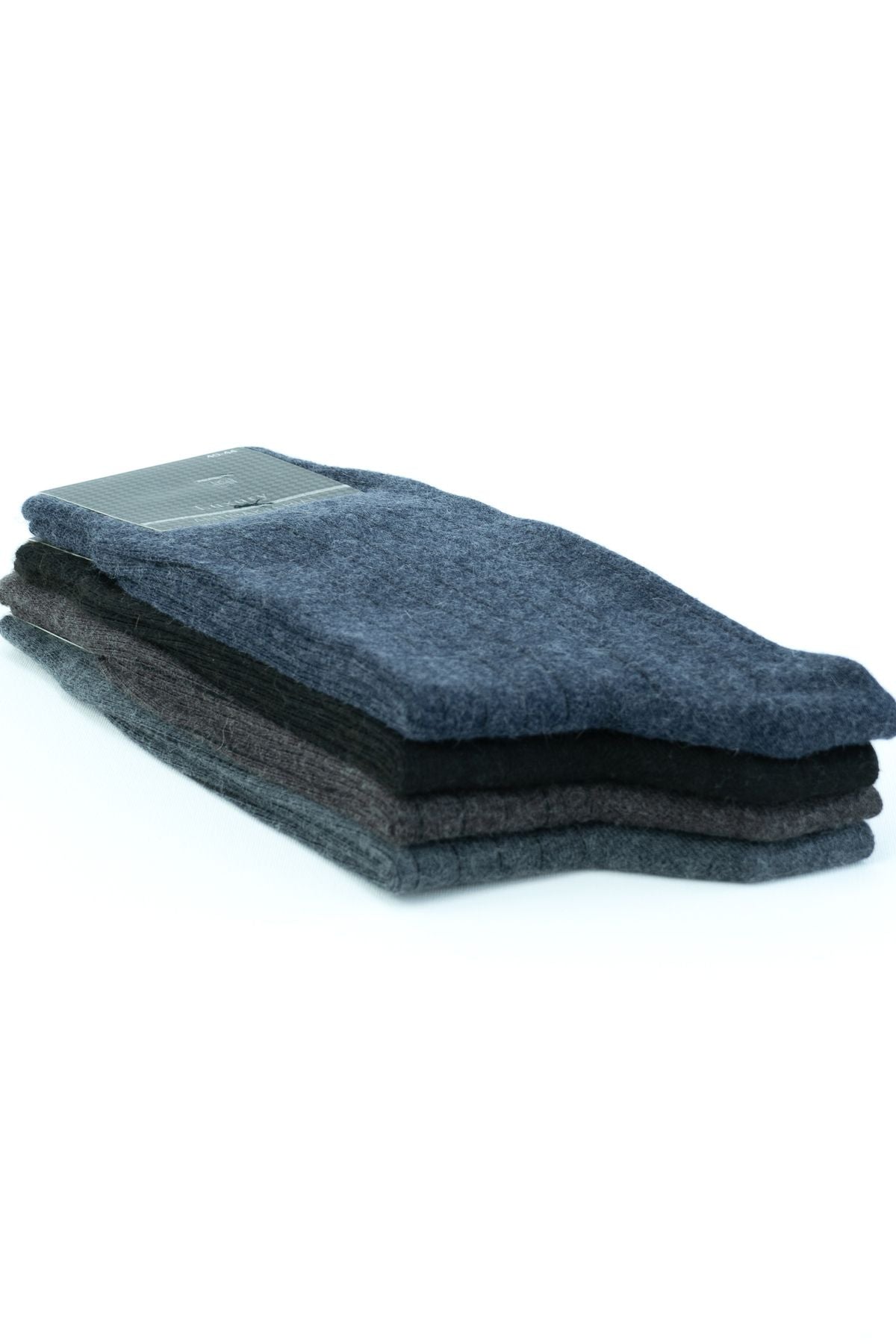 Erkek Kışlık Klasik Model Dikişsiz Burun Topuk ve Burun Takviyeli Premium Yünlü Çorap 4 lü