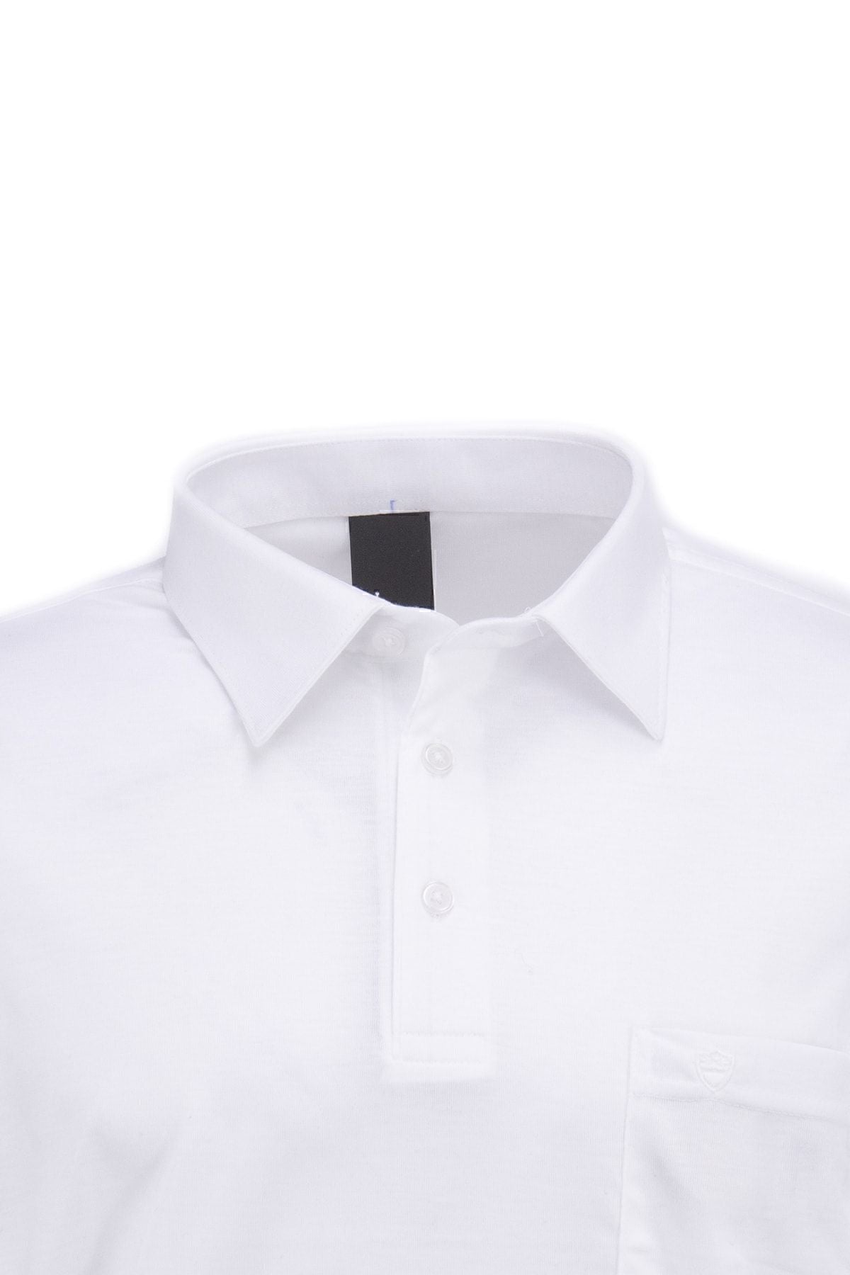 Erkek Gömlek Yaka Cepli Kısa Kollu Normal Kesim Tam Kalıp Premium Pamuklu Kumaş T-shirt