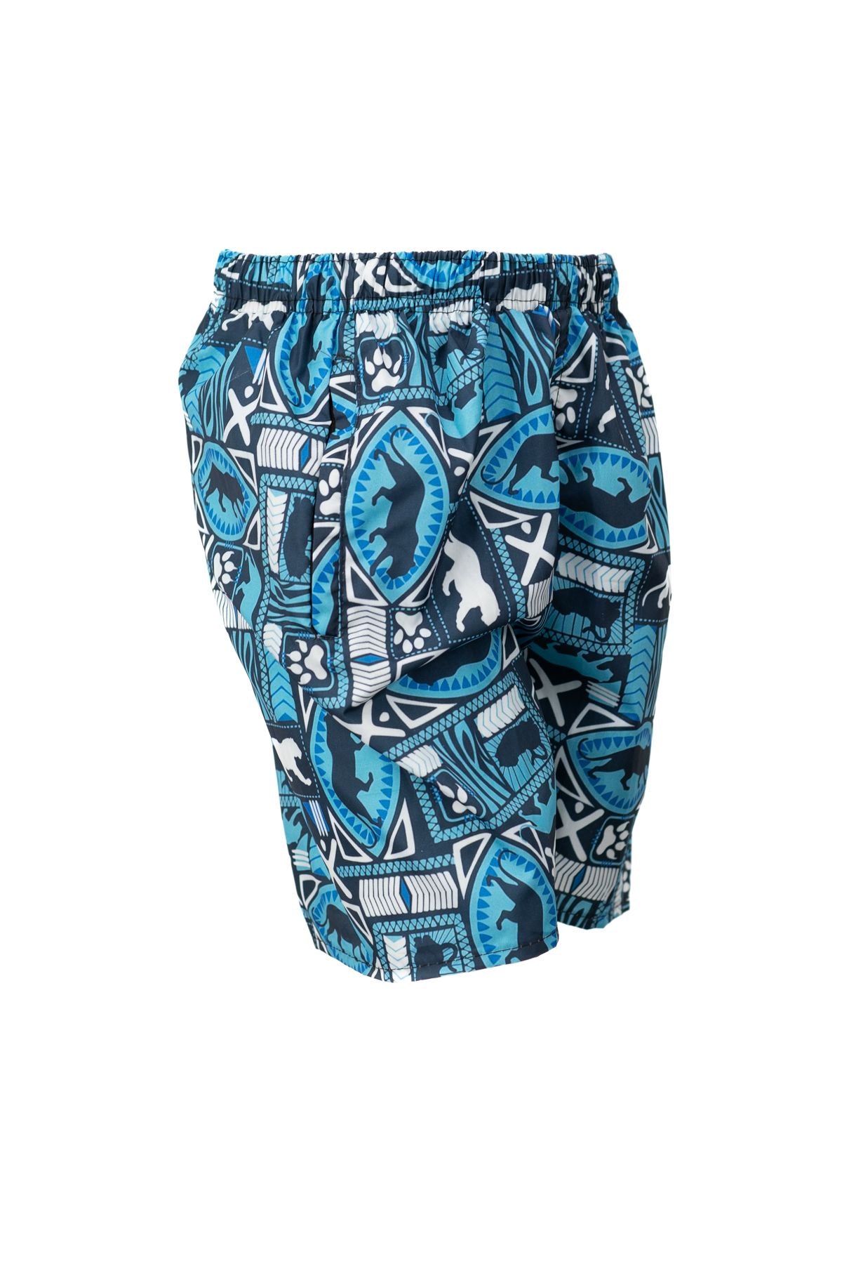 Erkek Çocuk Deniz Şortu 5-12 Yaş içi Fileli Lastikli ve Bağcıklı Su Tutmayan Hafif Kumaş