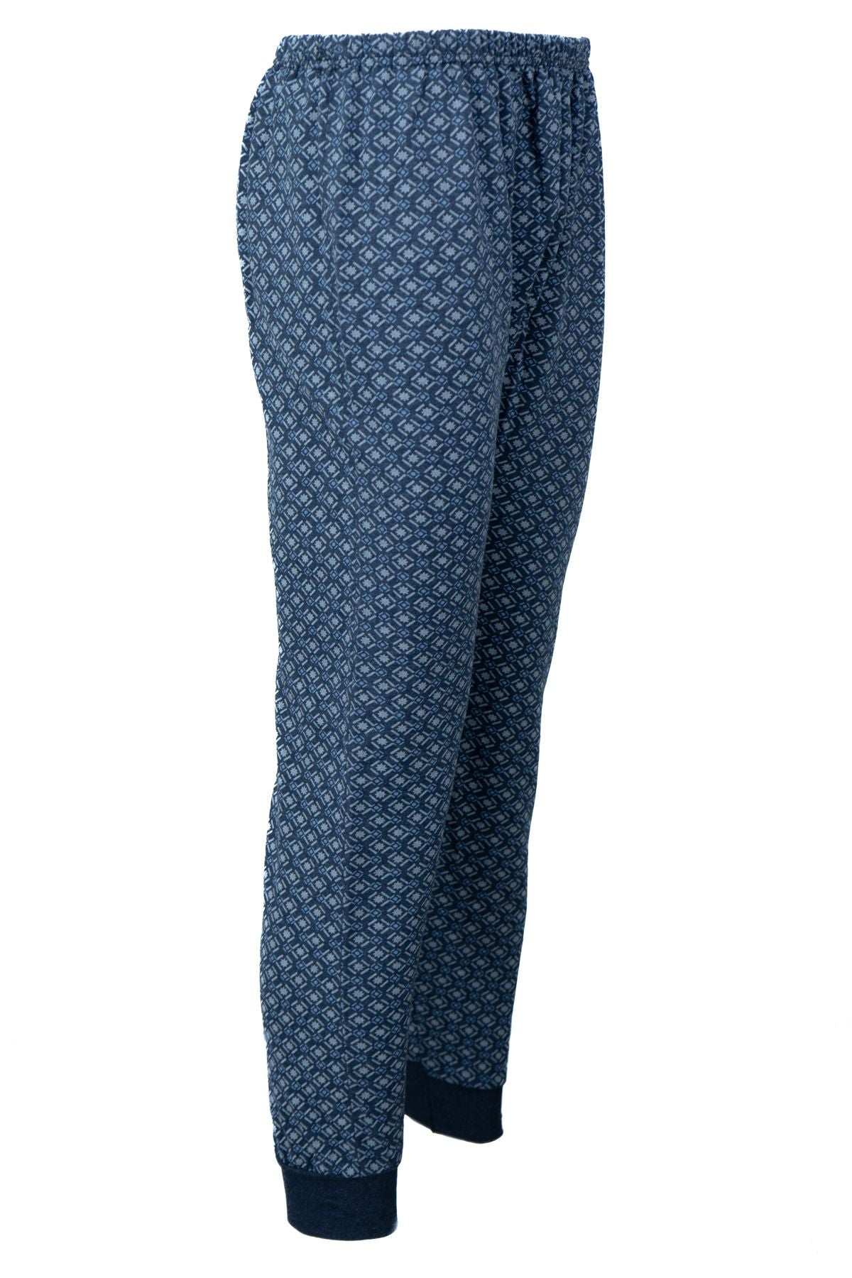 Erkek Kışlık içik Pijama Pamuklu Kalın içi Miflonlu Desenli PaçasıLastikli Sıcak Tutar Rahat