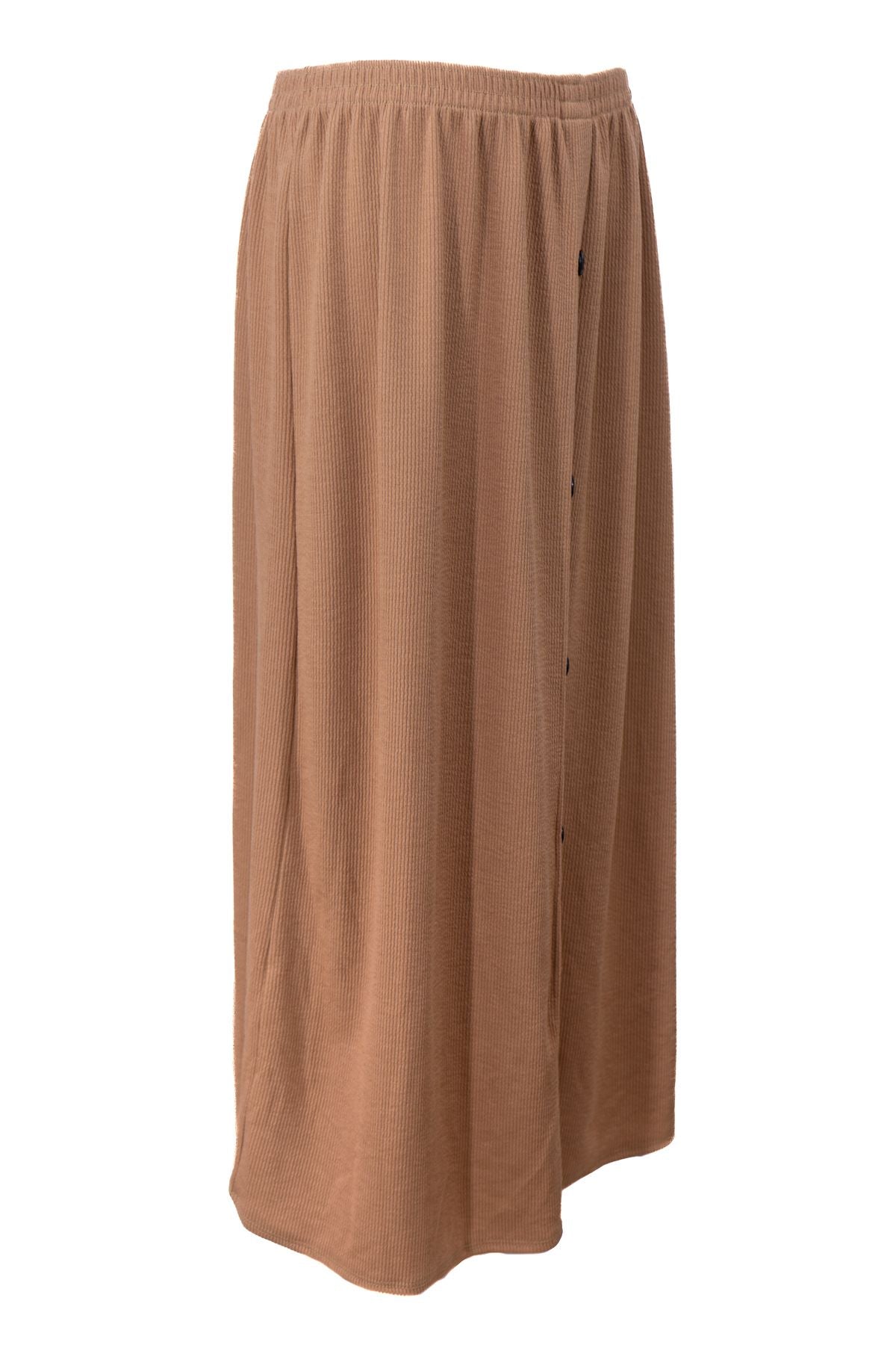 Kadın Kışlık Kalın Anne Etek Pamuklu Burgu Kumaş Düğme Modelli Lastikli Rahat Kesim