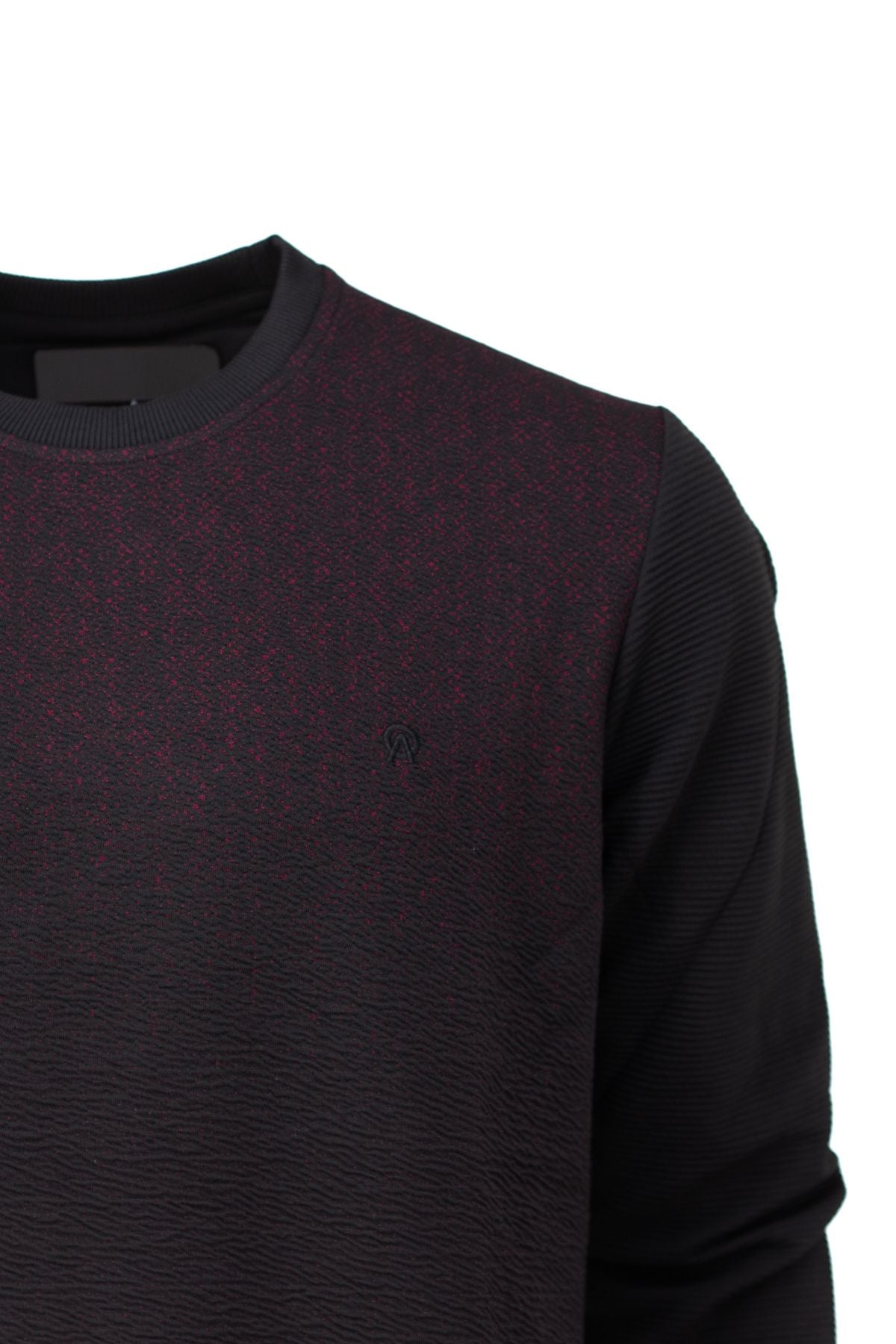Erkek Mevsimlik Doğal Pamuklu Şık Sweatshirt Bisiklet Yaka Panolu Rahat Kesim Tam Kalıp