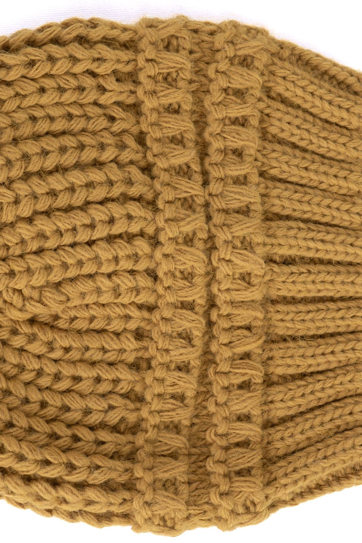 Kadın Kışlık Kalın Ponponlu Bere Pamuklu Örgü Modelli Sıcak Tutar Esnek Rüzgar Geçirmez