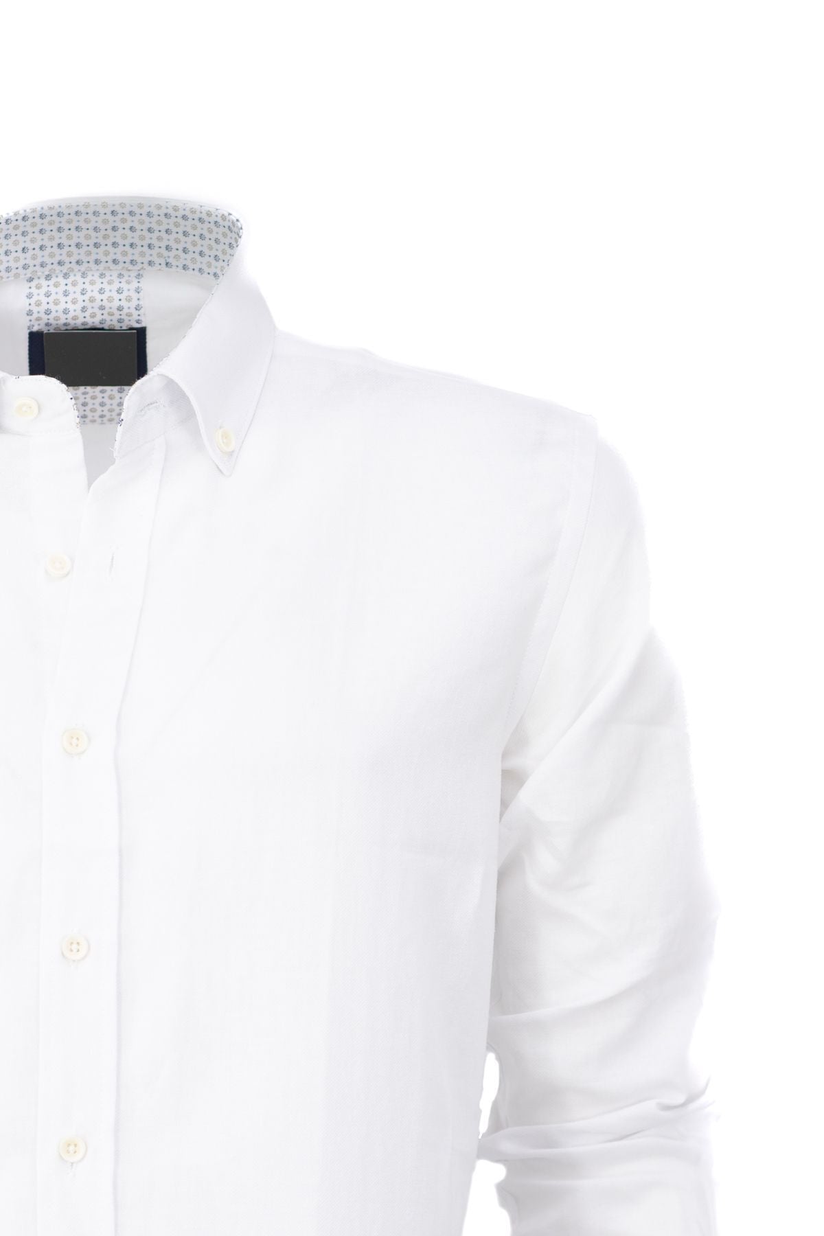 Erkek Gömlek %100 Premium Pamuk Kumaş Uzun Kollu Tam Kalıp Slim Fit Yakası Düğmeli