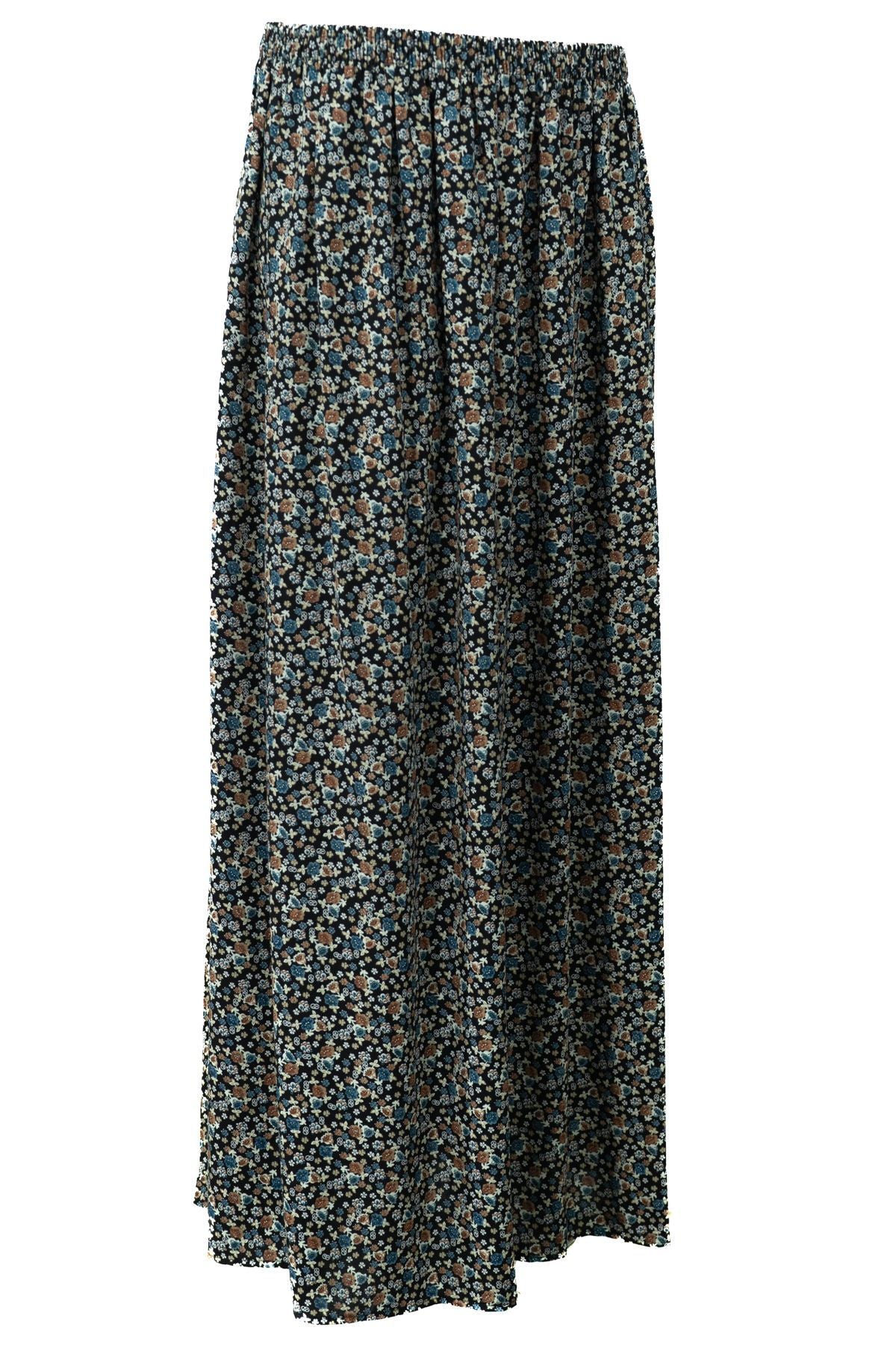 Kadın Anne Etek Dokuma Viskon Kumaş Minik Papatyam Çiçeği Desenli Rahat Kesim Tam Kalıp