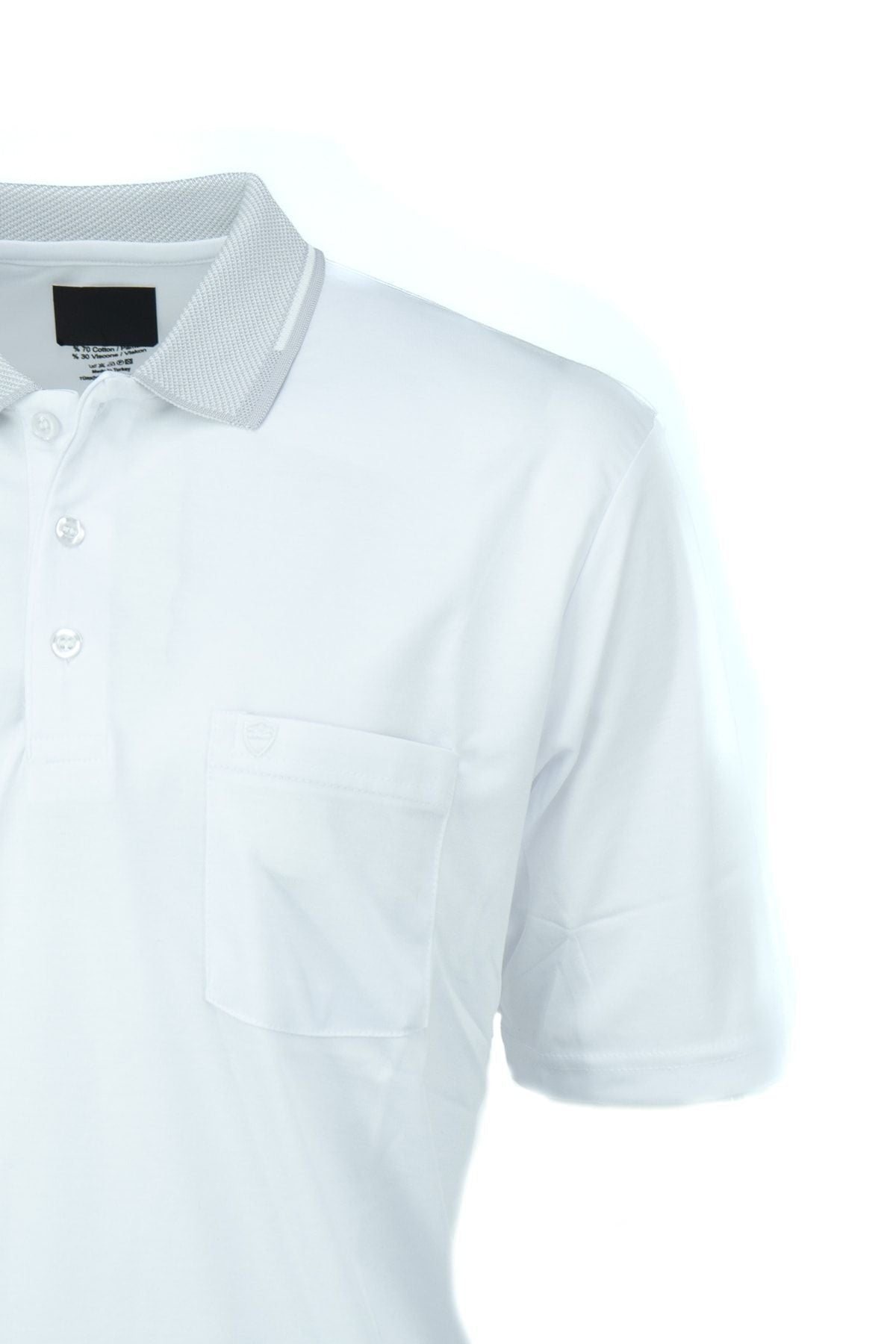 Erkek Polo Yaka Cepli Kısa Kollu Tam Kalıp Premium Pamuklu Merserize Interlok Kumaş T-shirt