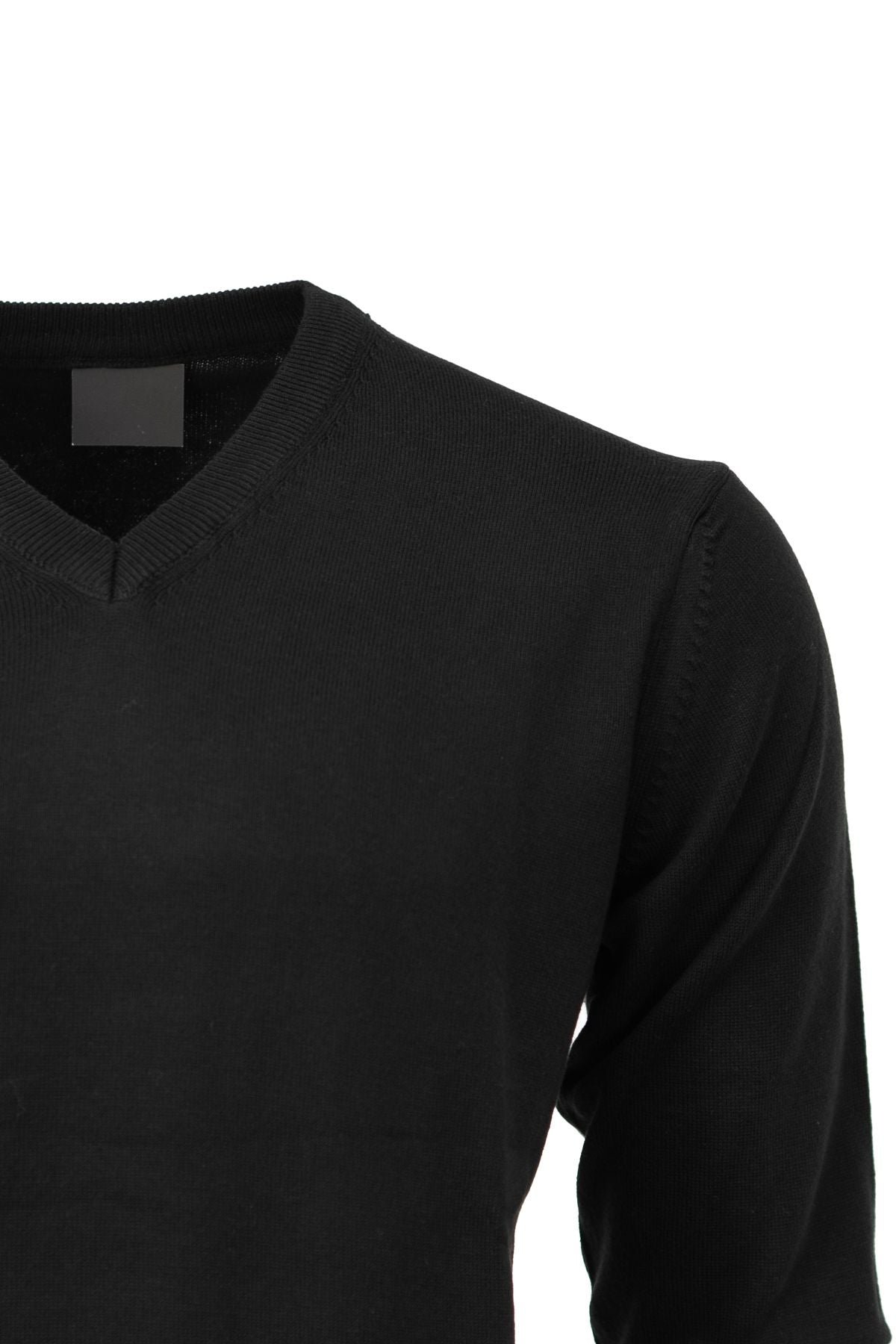 Erkek Kışlık Doğal Pamuklu Triko ince Örme V Yaka Şık Kazak Rahat Tam Kalıp Klasik Model